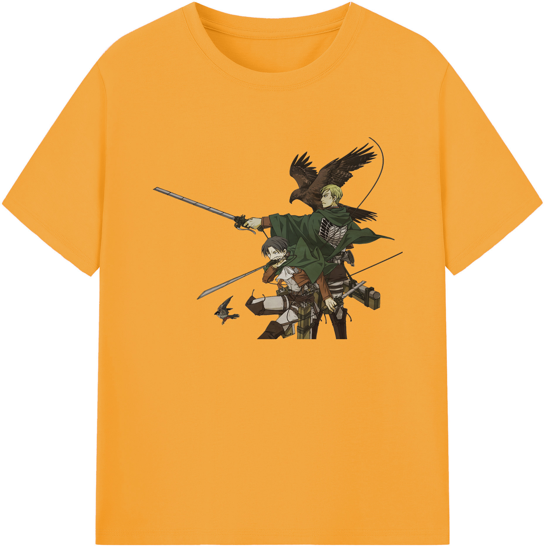 （画像用） 進撃の巨人 Attack on Titan 綿100％ メンズ半袖Tシャツ｜肌触りやわらか＆通気性