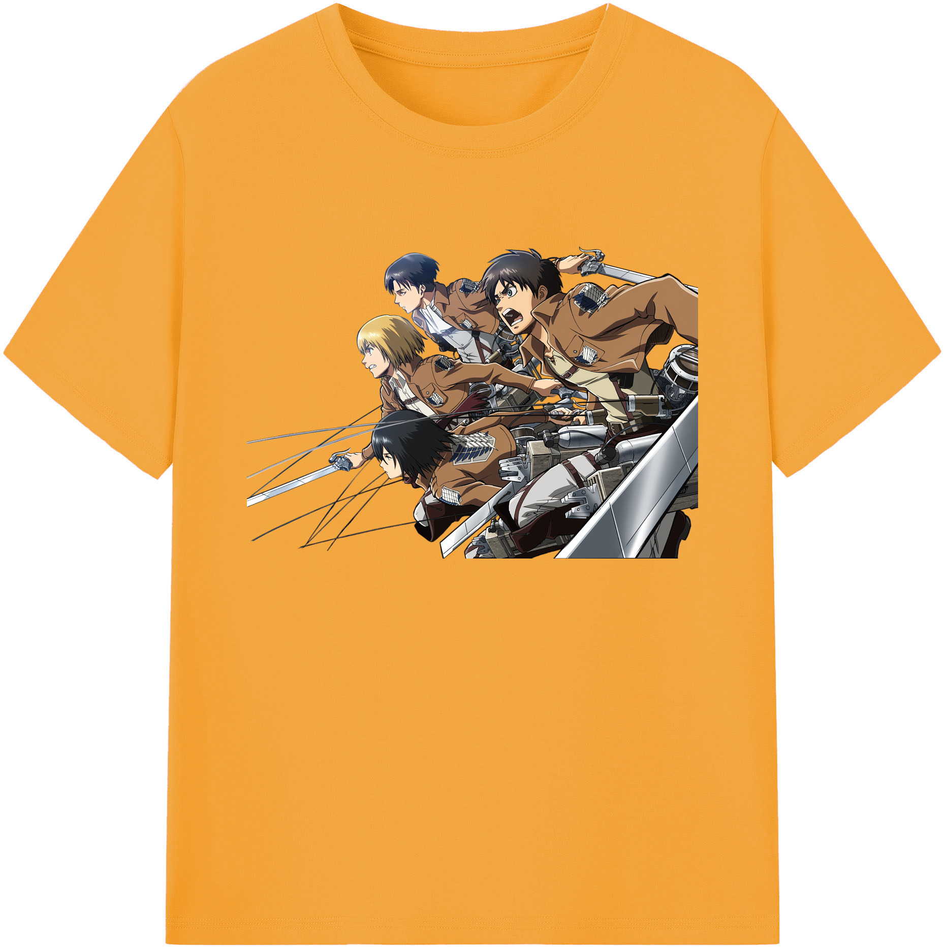 （画像用） 進撃の巨人 Attack on Titan 綿100％ メンズ半袖Tシャツ｜肌触りやわらか＆通気性