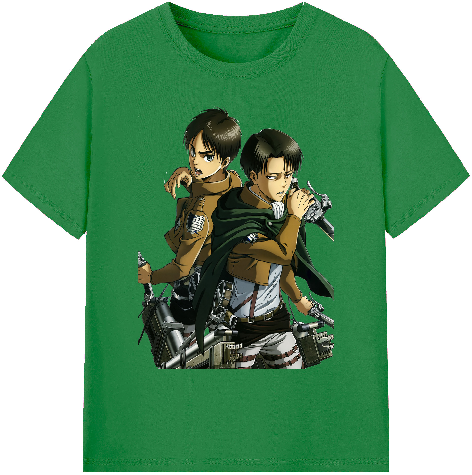 （画像用） 進撃の巨人 リヴァイ·アッカーマン Attack on Titan Levi Ackerman 綿100％ メンズ半袖Tシャツ｜肌触りやわらか＆通気性
