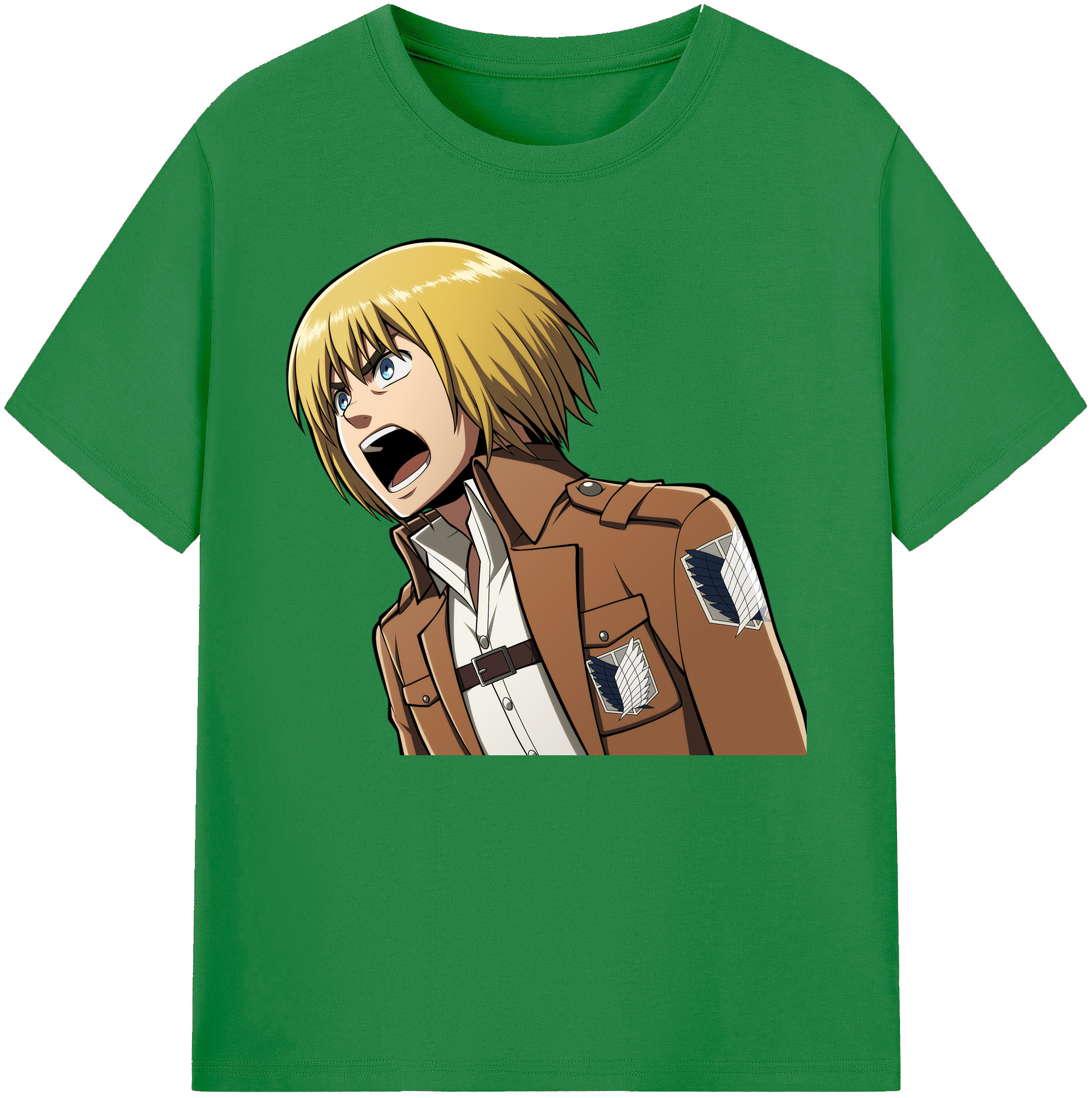 （画像用） 進撃の巨人 アルミン·アルレルト Attack on Titan Armin Arlert 綿100％ メンズ半袖Tシャツ｜肌触りやわらか＆通気性