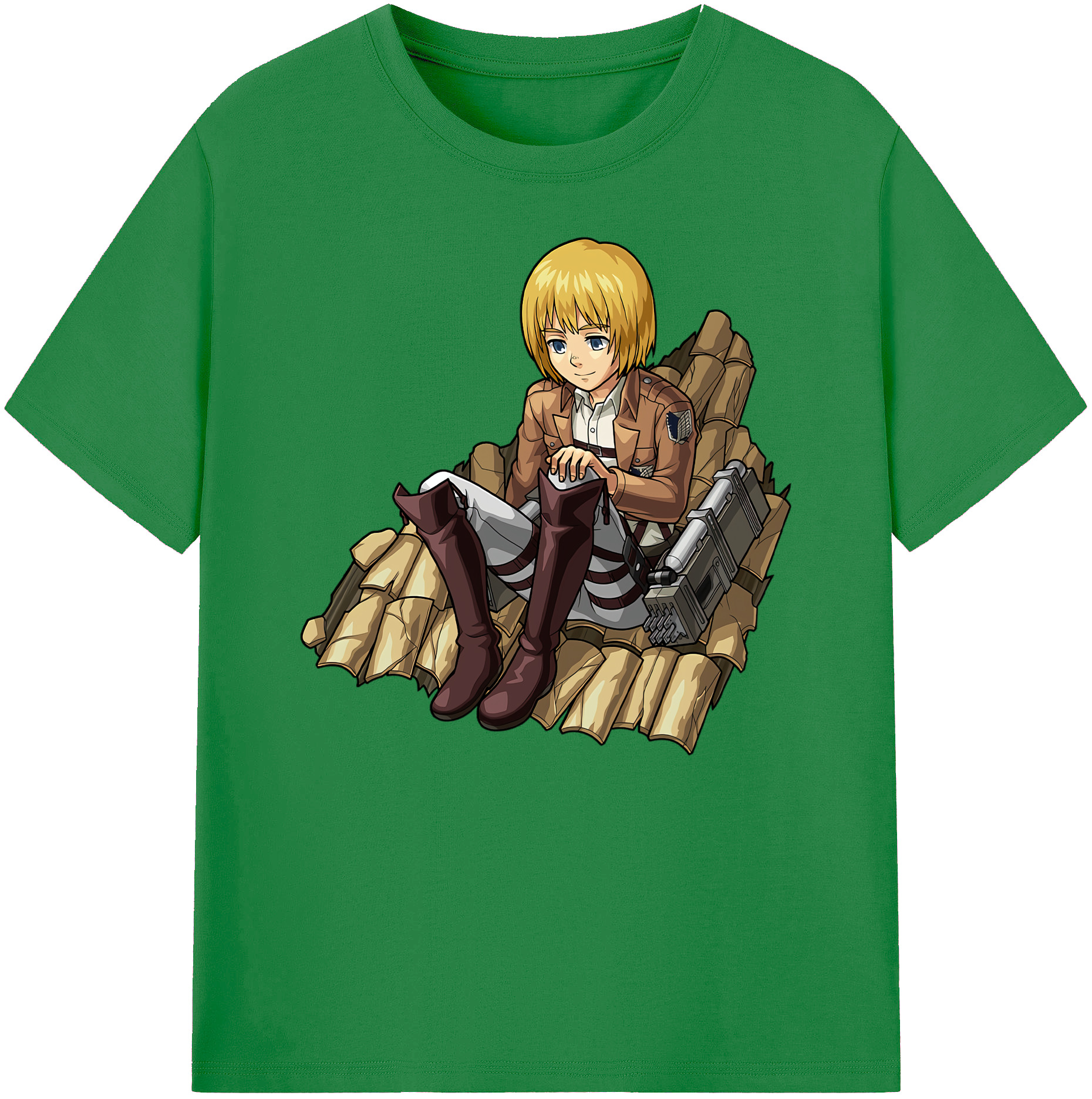 （画像用） 進撃の巨人 アルミン·アルレルト Attack on Titan Armin Arlert 綿100％ メンズ半袖Tシャツ｜肌触りやわらか＆通気性