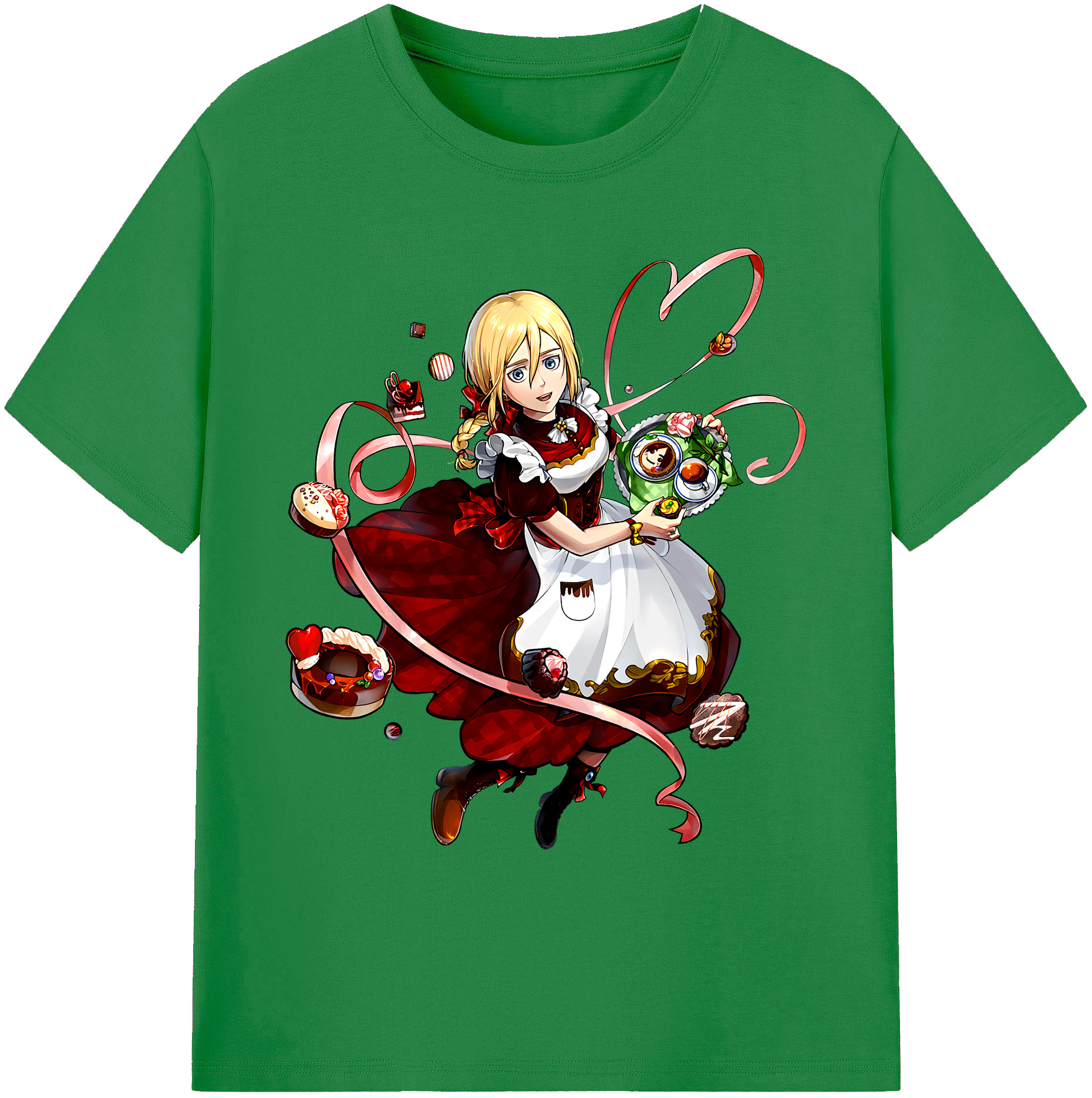 （画像用） 進撃の巨人 クリスタ·レンズ Attack on Titan Christa Lenz 綿100％ メンズ半袖Tシャツ｜肌触りやわらか＆通気性