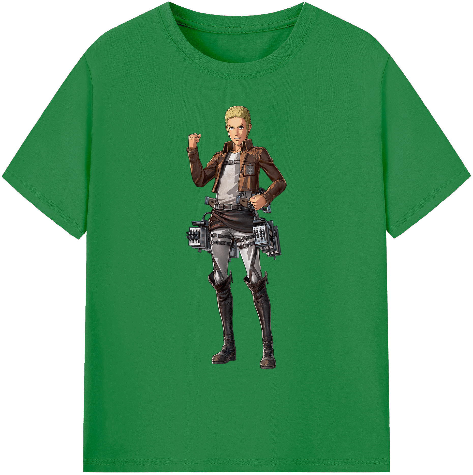 （画像用） 進撃の巨人 ライナー・ブラウン Attack on Titan Reiner Braun 綿100％ メンズ半袖Tシャツ｜肌触りやわらか＆通気性