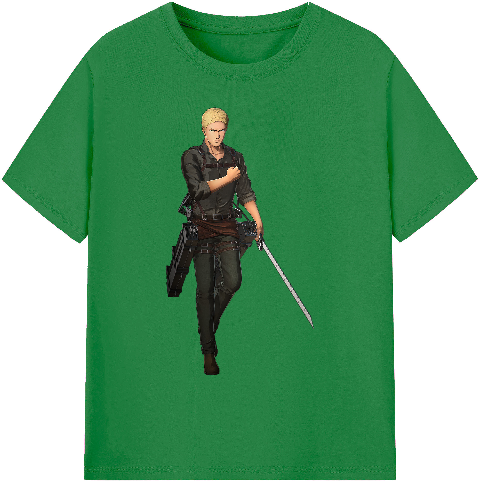 （画像用） 進撃の巨人 ライナー・ブラウン Attack on Titan Reiner Braun 綿100％ メンズ半袖Tシャツ｜肌触りやわらか＆通気性