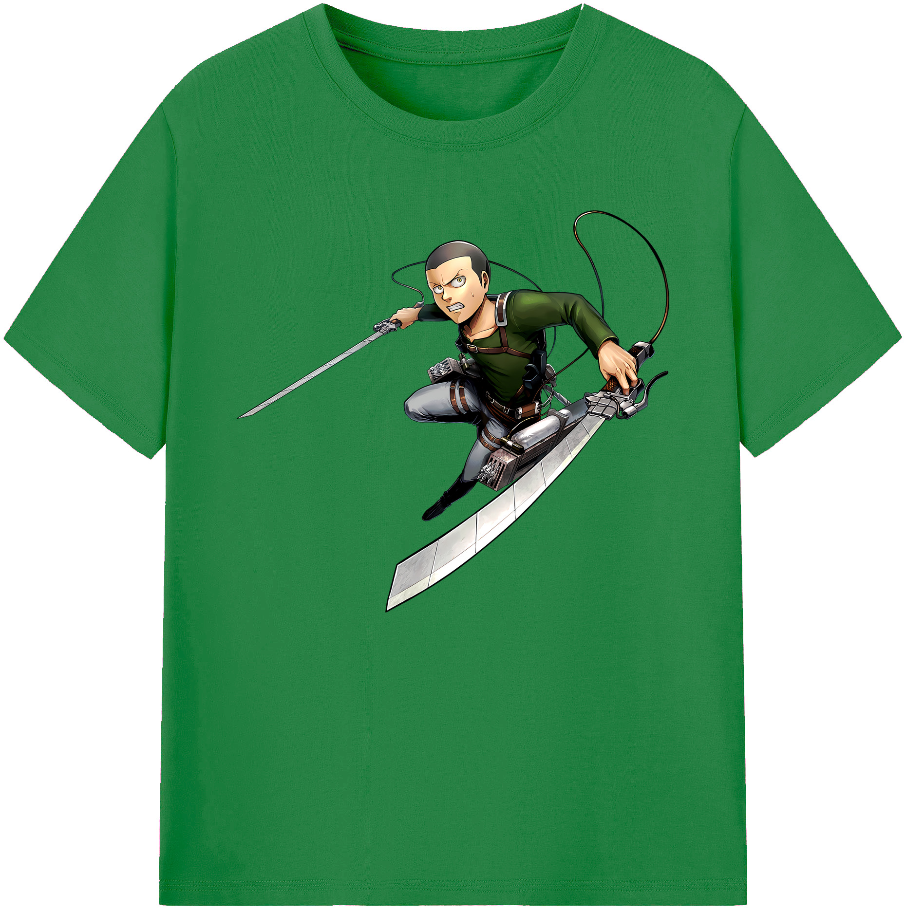 （画像用） 進撃の巨人 コニー·スプリンガー Attack on Titan Connie Springer 綿100％ メンズ半袖Tシャツ｜肌触りやわらか＆通気性
