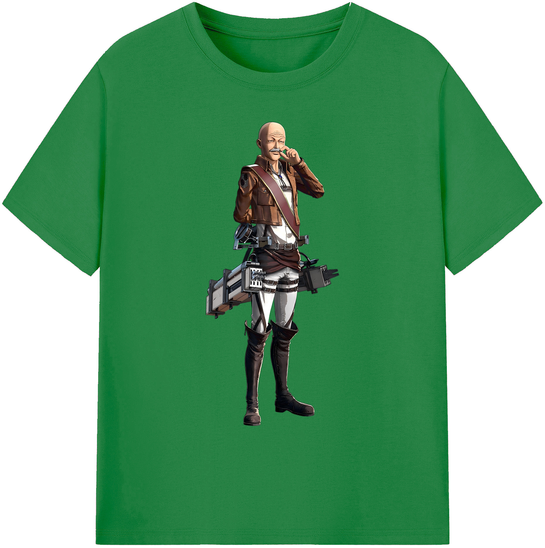 （画像用） 進撃の巨人 ドット·ピクシス Attack on Titan Dot Pixis 綿100％ メンズ半袖Tシャツ｜肌触りやわらか＆通気性