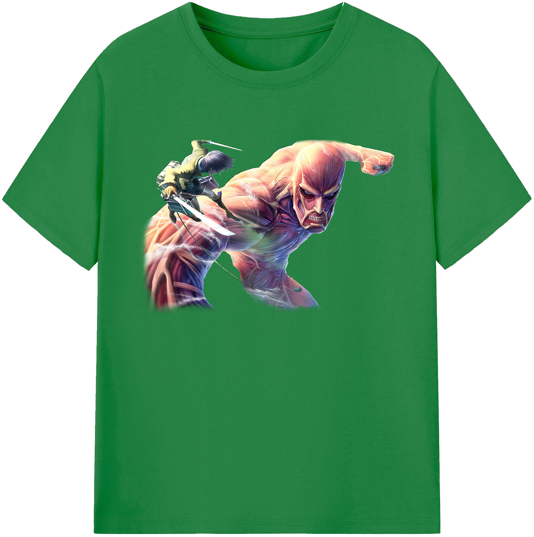 （画像用） 進撃の巨人 Attack on Titan 綿100％ メンズ半袖Tシャツ｜肌触りやわらか＆通気性
