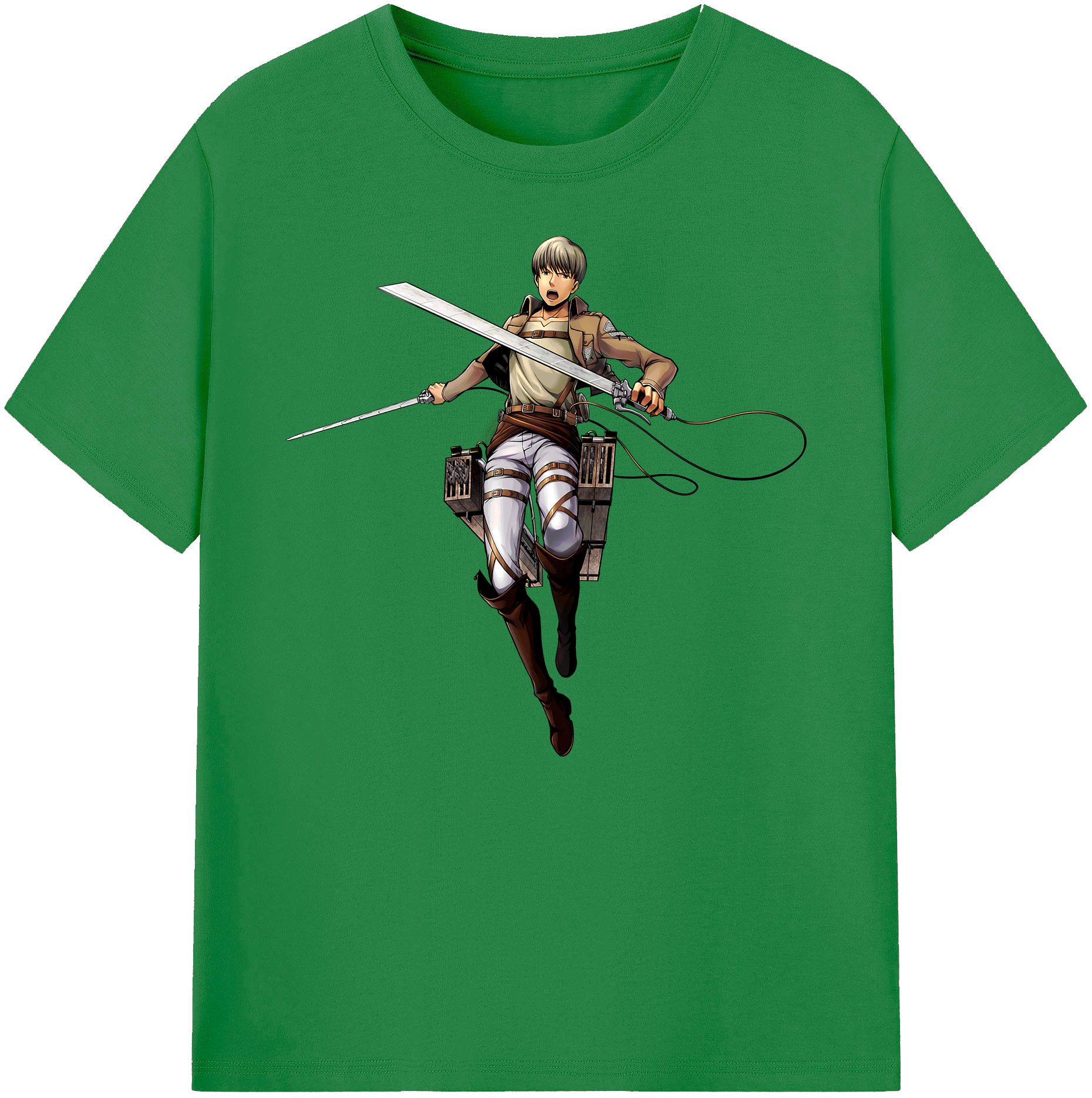 （画像用） 進撃の巨人 Attack on Titan 綿100％ メンズ半袖Tシャツ｜肌触りやわらか＆通気性