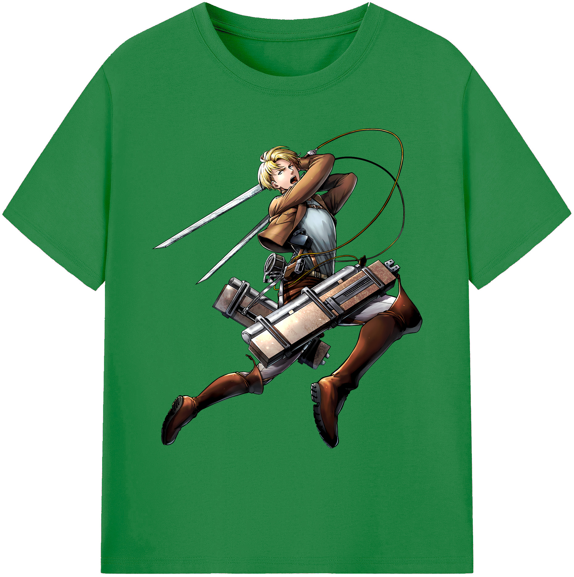 （画像用） 進撃の巨人 Attack on Titan 綿100％ メンズ半袖Tシャツ｜肌触りやわらか＆通気性