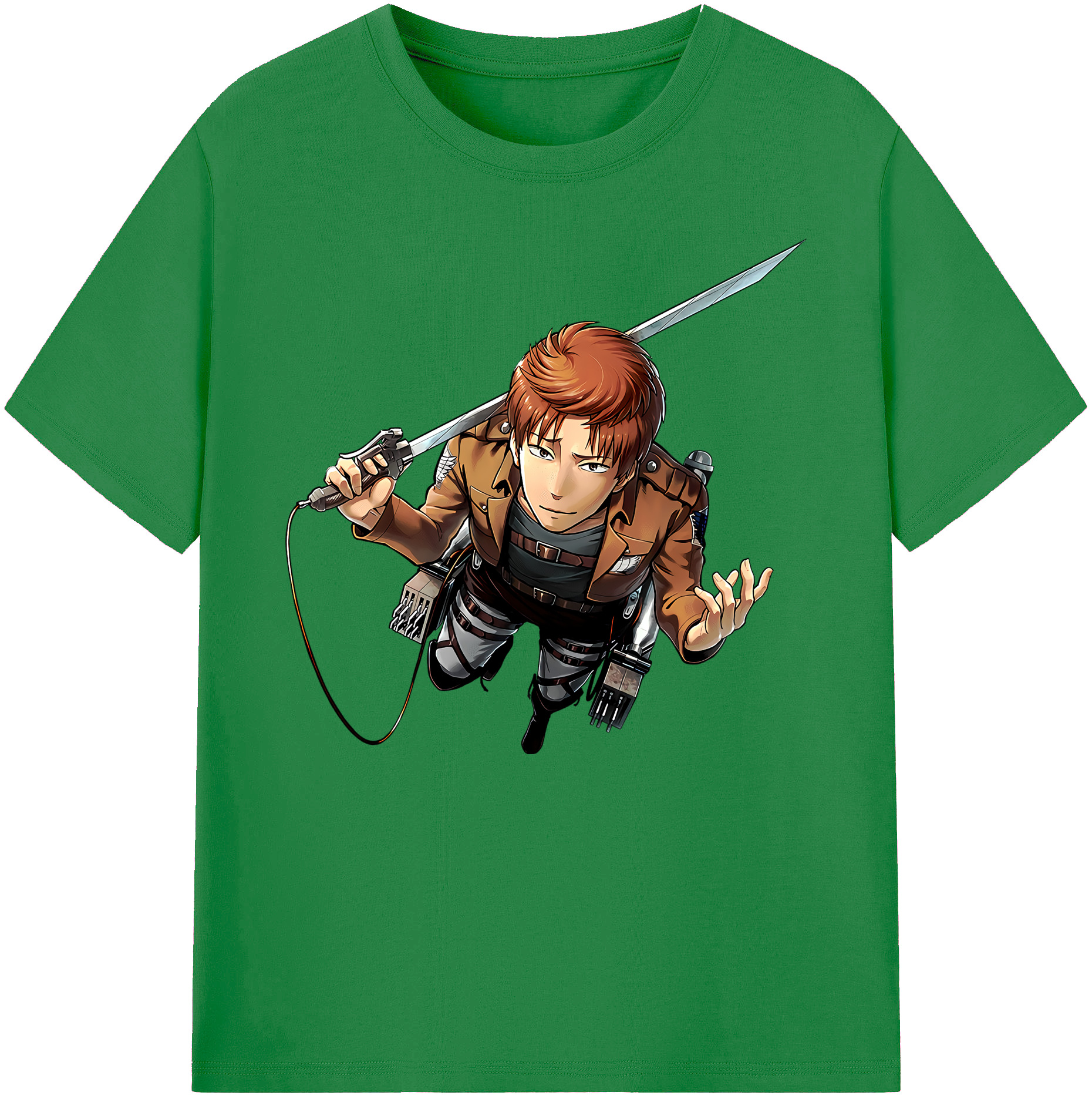 （画像用） 進撃の巨人 Attack on Titan 綿100％ メンズ半袖Tシャツ｜肌触りやわらか＆通気性