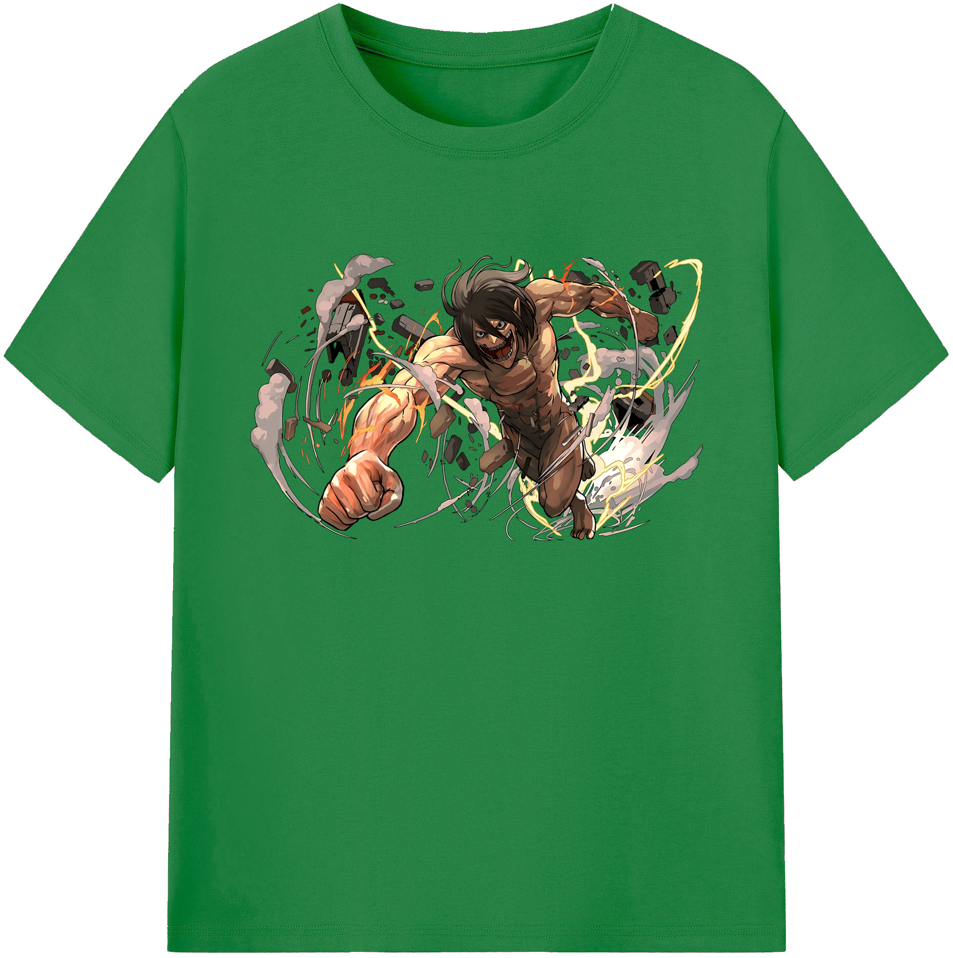 （画像用） 進撃の巨人 Attack on Titan 綿100％ メンズ半袖Tシャツ｜肌触りやわらか＆通気性