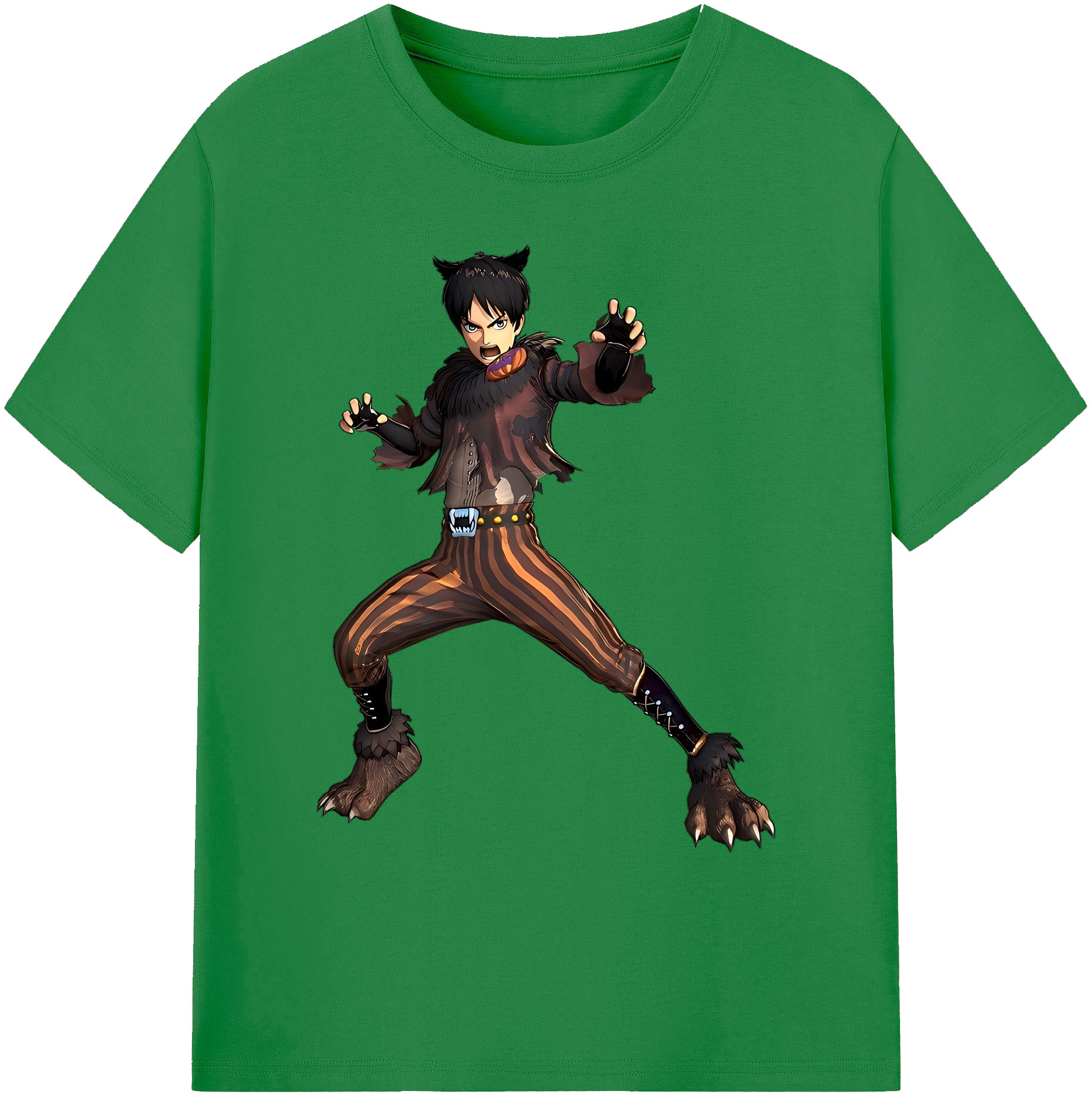 （画像用） 進撃の巨人 エレン･イェーガー Attack on Titan Eren Jäger 綿100％ メンズ半袖Tシャツ｜肌触りやわらか＆通気性