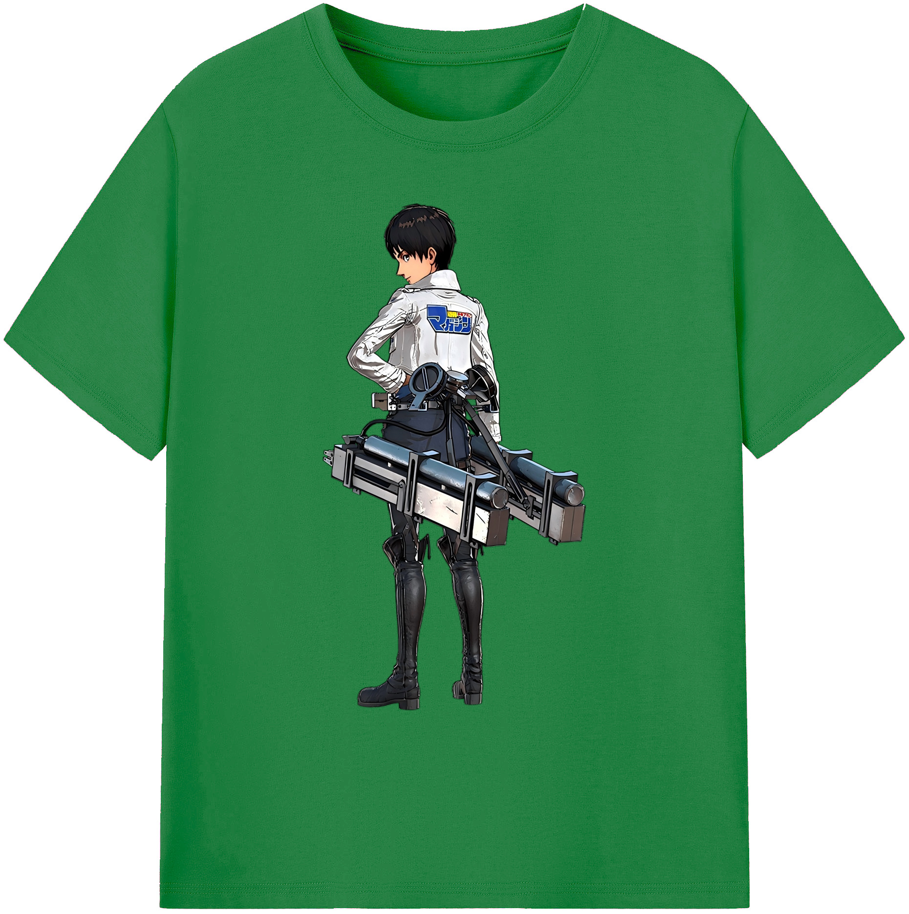 （画像用） 進撃の巨人 エレン･イェーガー Attack on Titan Eren Jäger 綿100％ メンズ半袖Tシャツ｜肌触りやわらか＆通気性