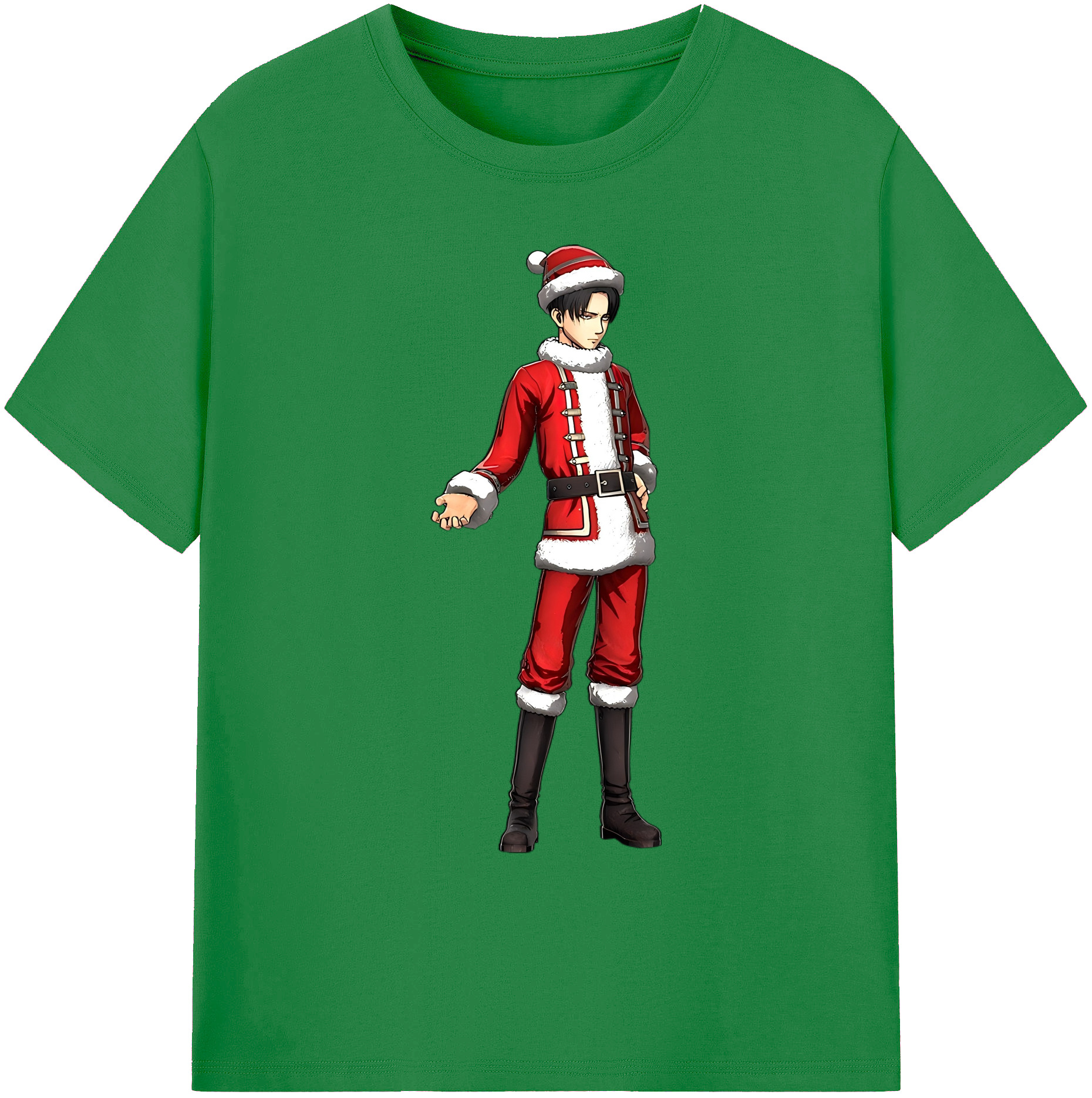 （画像用） 進撃の巨人 リヴァイ·アッカーマン Attack on Titan Levi Ackerman 綿100％ メンズ半袖Tシャツ｜肌触りやわらか＆通気性