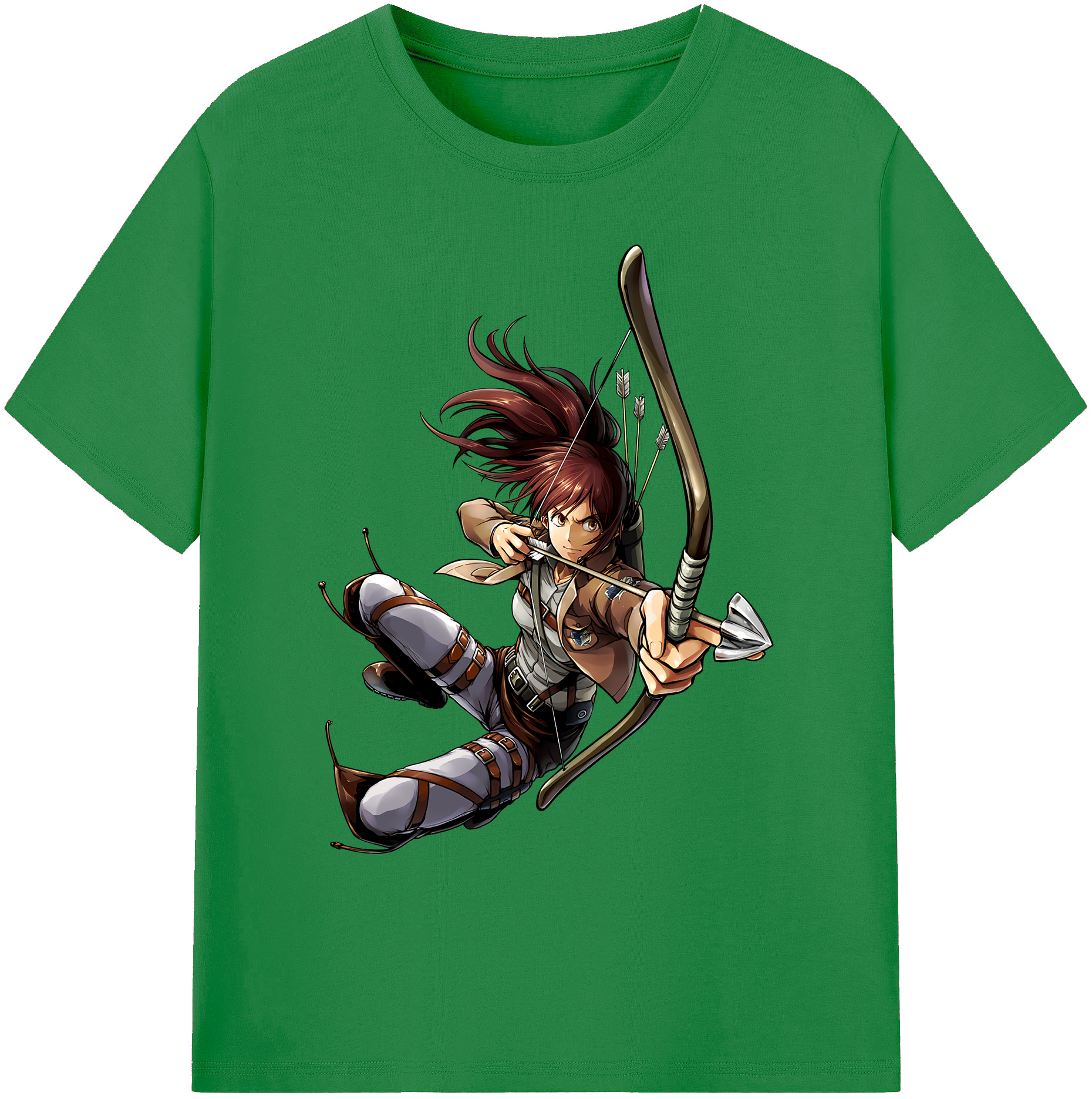 （画像用） 進撃の巨人 サシャ·ブラウス Attack on Titan Sasha Blaus 綿100％ メンズ半袖Tシャツ｜肌触りやわらか＆通気性