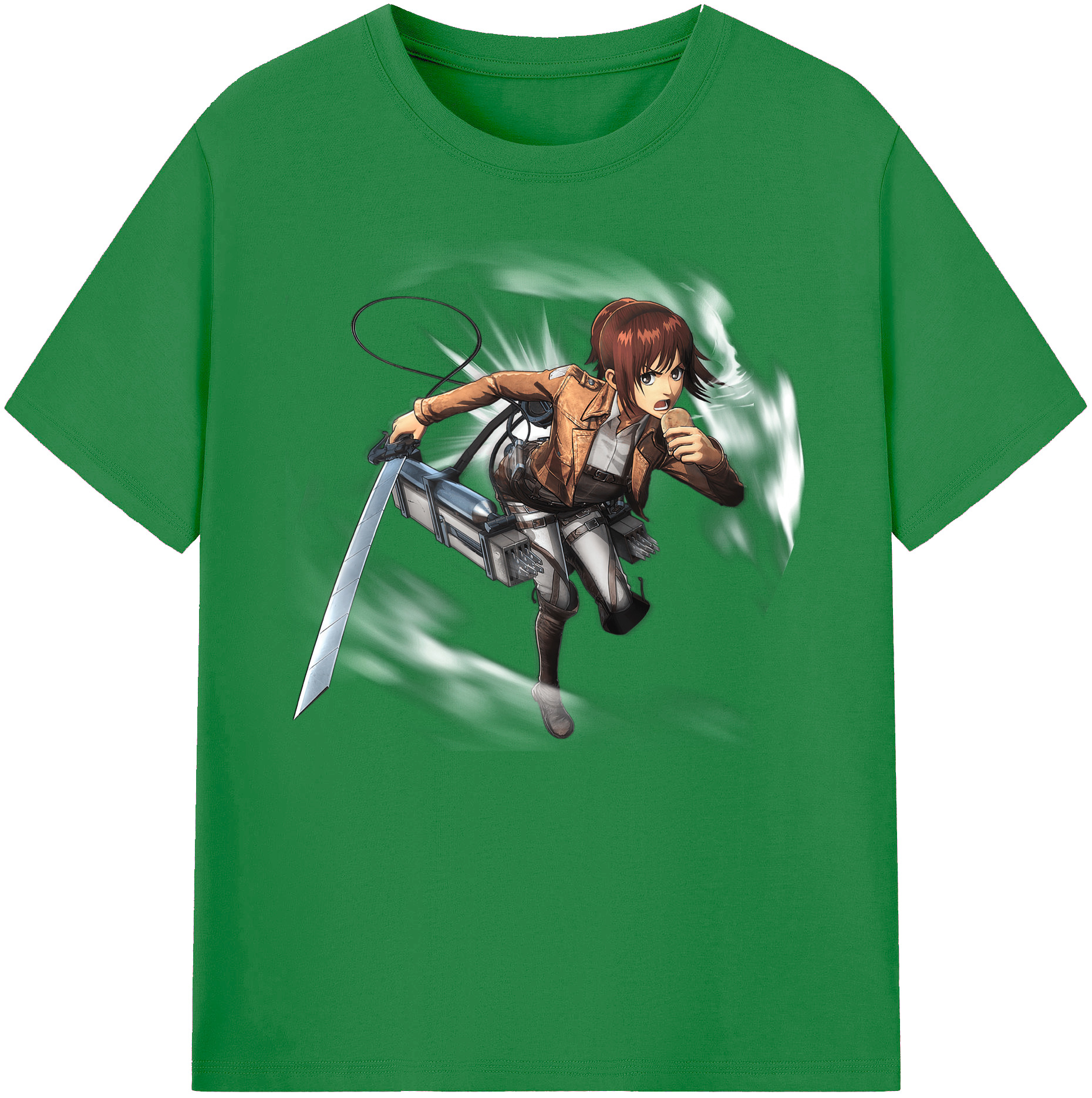 （画像用） 進撃の巨人 サシャ·ブラウス Attack on Titan Sasha Blaus 綿100％ メンズ半袖Tシャツ｜肌触りやわらか＆通気性