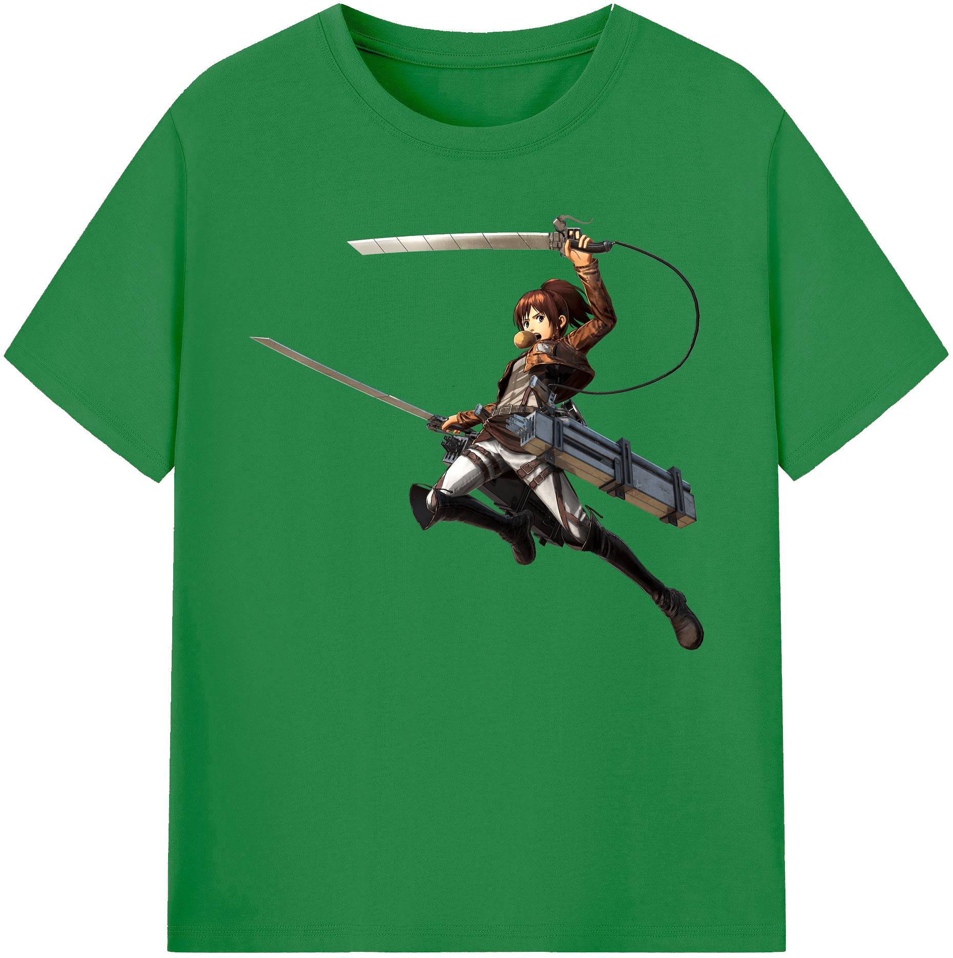 （画像用） 進撃の巨人 サシャ·ブラウス Attack on Titan Sasha Blaus 綿100％ メンズ半袖Tシャツ｜肌触りやわらか＆通気性