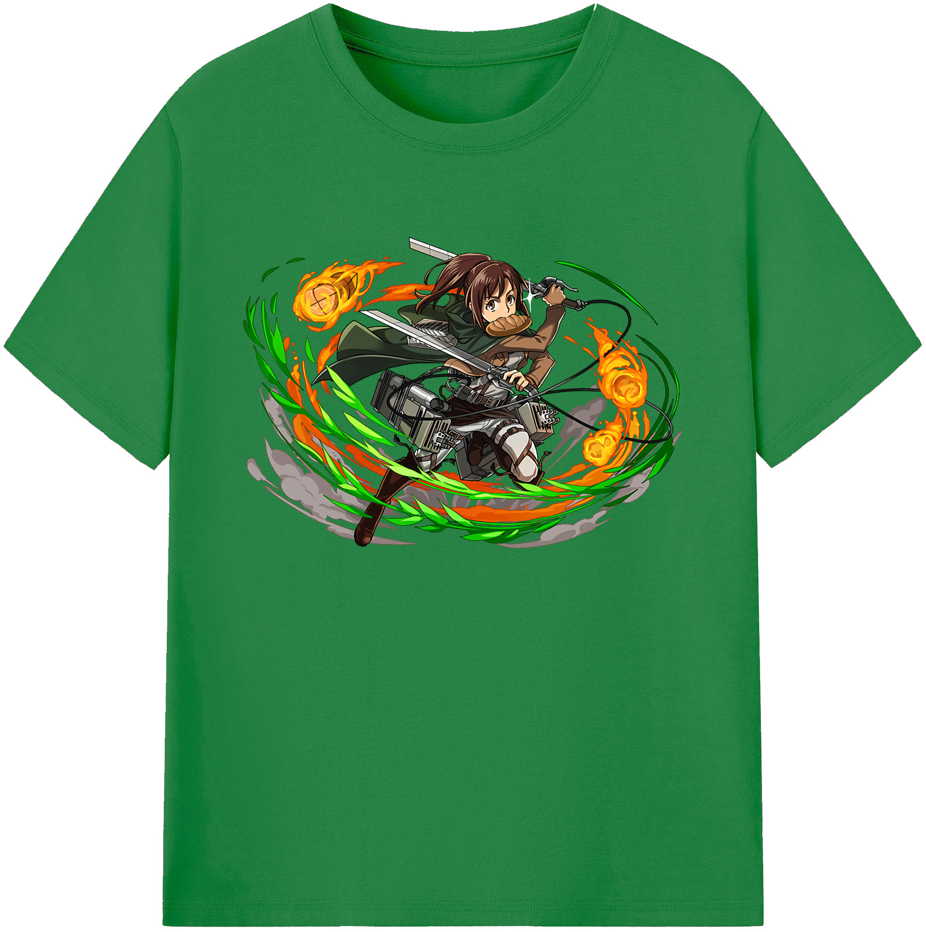 （画像用） 進撃の巨人 サシャ·ブラウス Attack on Titan Sasha Blaus 綿100％ メンズ半袖Tシャツ｜肌触りやわらか＆通気性