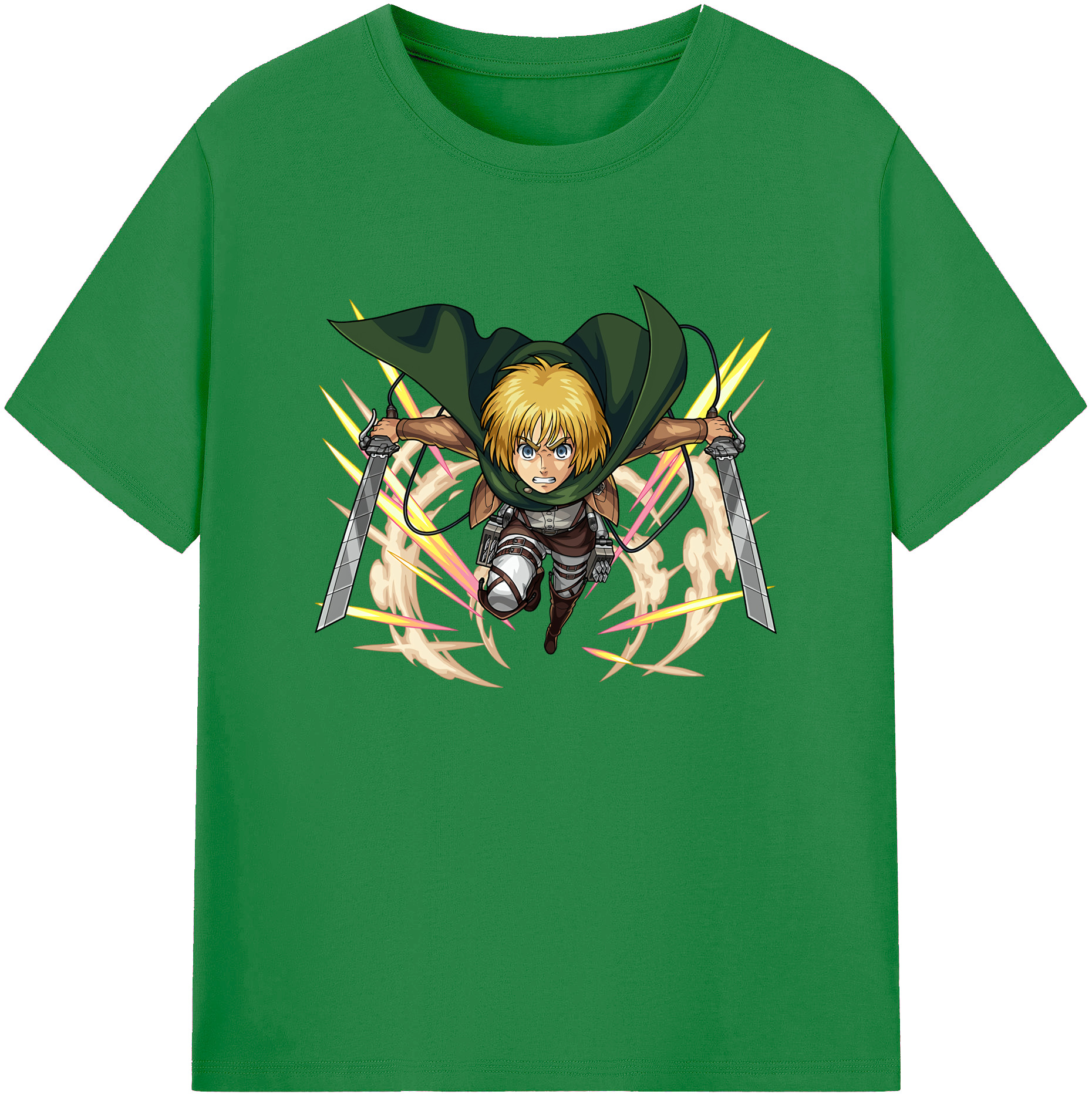 （画像用） 進撃の巨人 アルミン·アルレルト Attack on Titan Armin Arlert 綿100％ メンズ半袖Tシャツ｜肌触りやわらか＆通気性