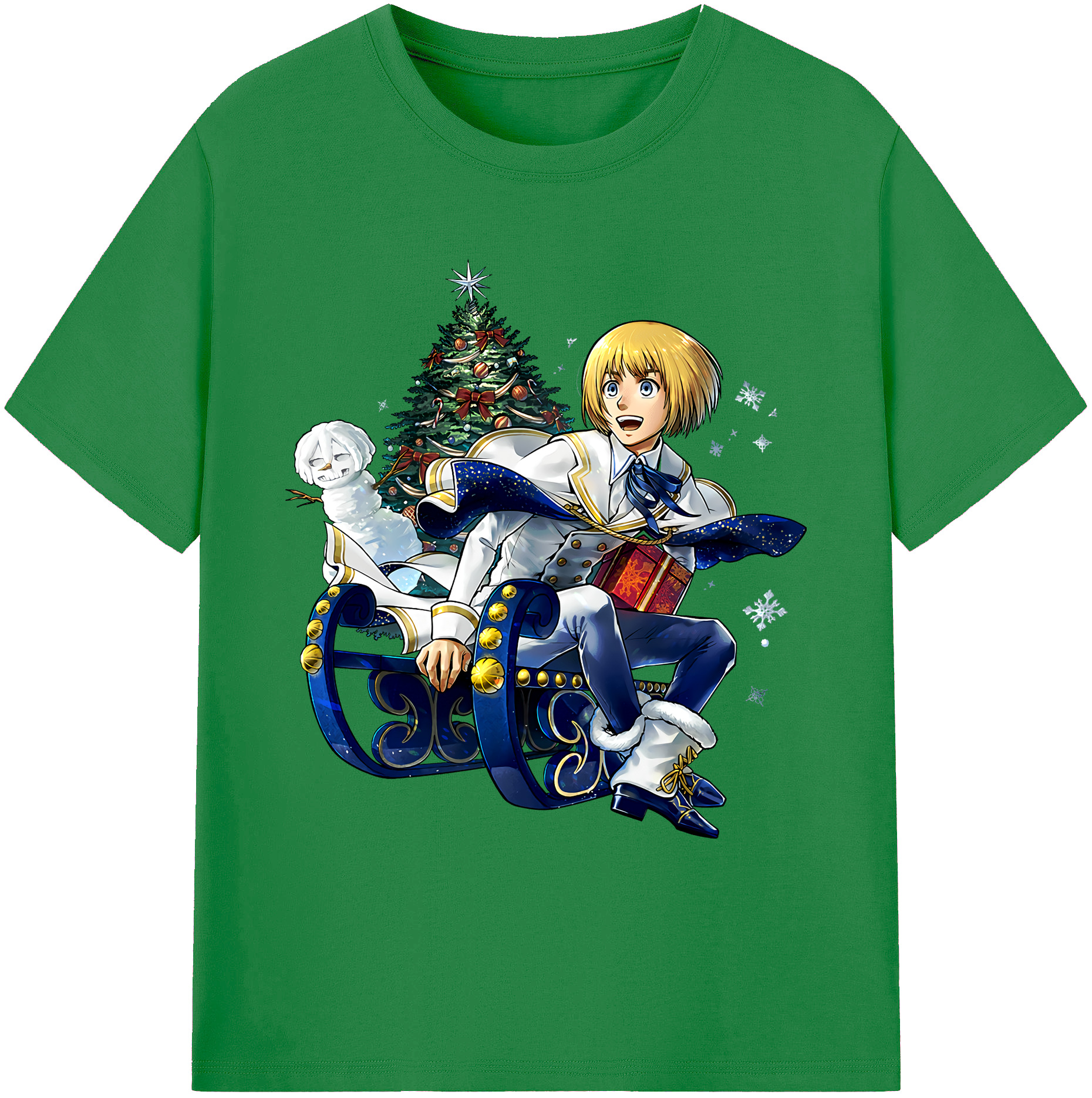 （画像用） 進撃の巨人 アルミン·アルレルト Attack on Titan Armin Arlert 綿100％ メンズ半袖Tシャツ｜肌触りやわらか＆通気性