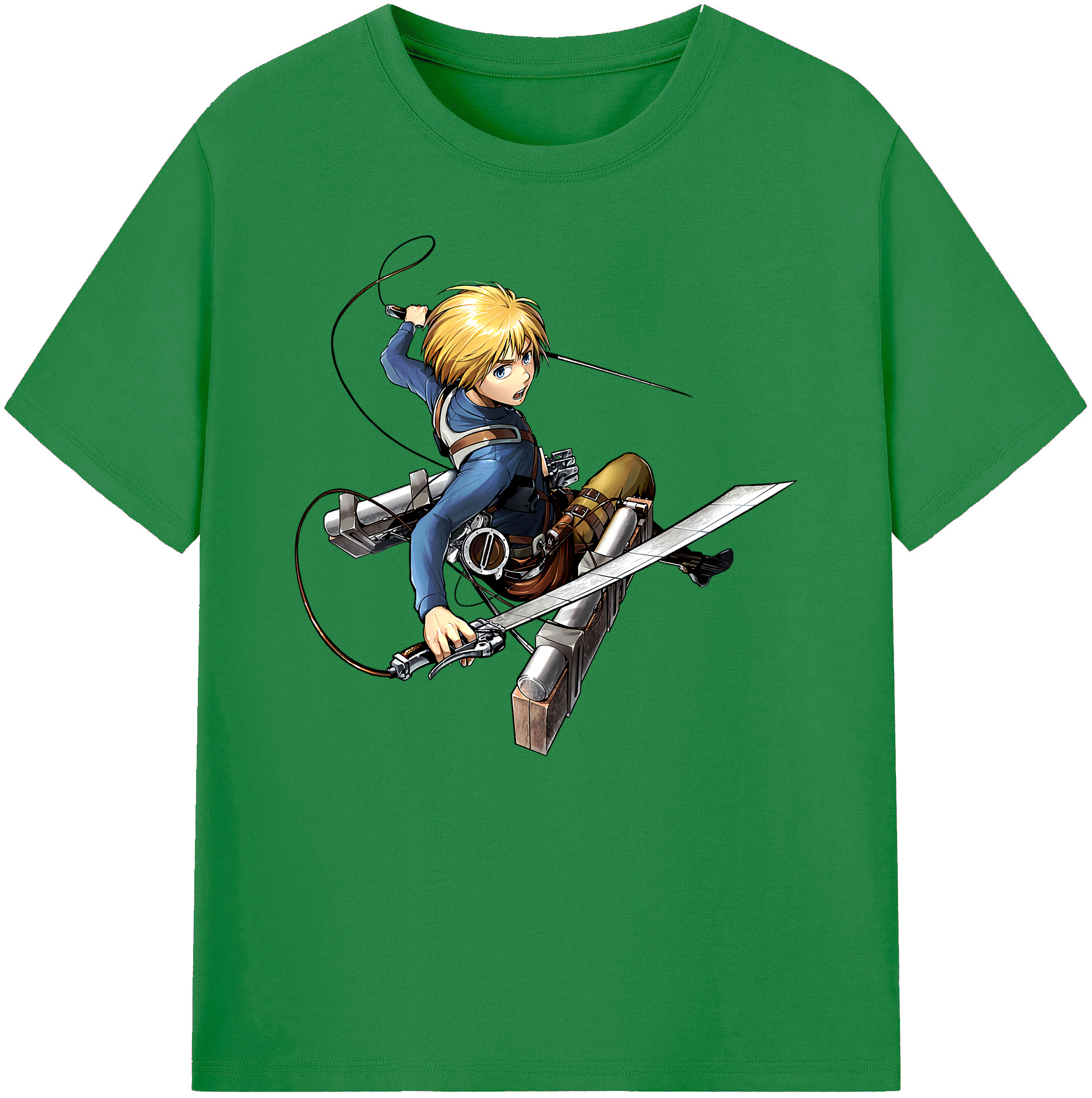 （画像用） 進撃の巨人 アルミン·アルレルト Attack on Titan Armin Arlert 綿100％ メンズ半袖Tシャツ｜肌触りやわらか＆通気性