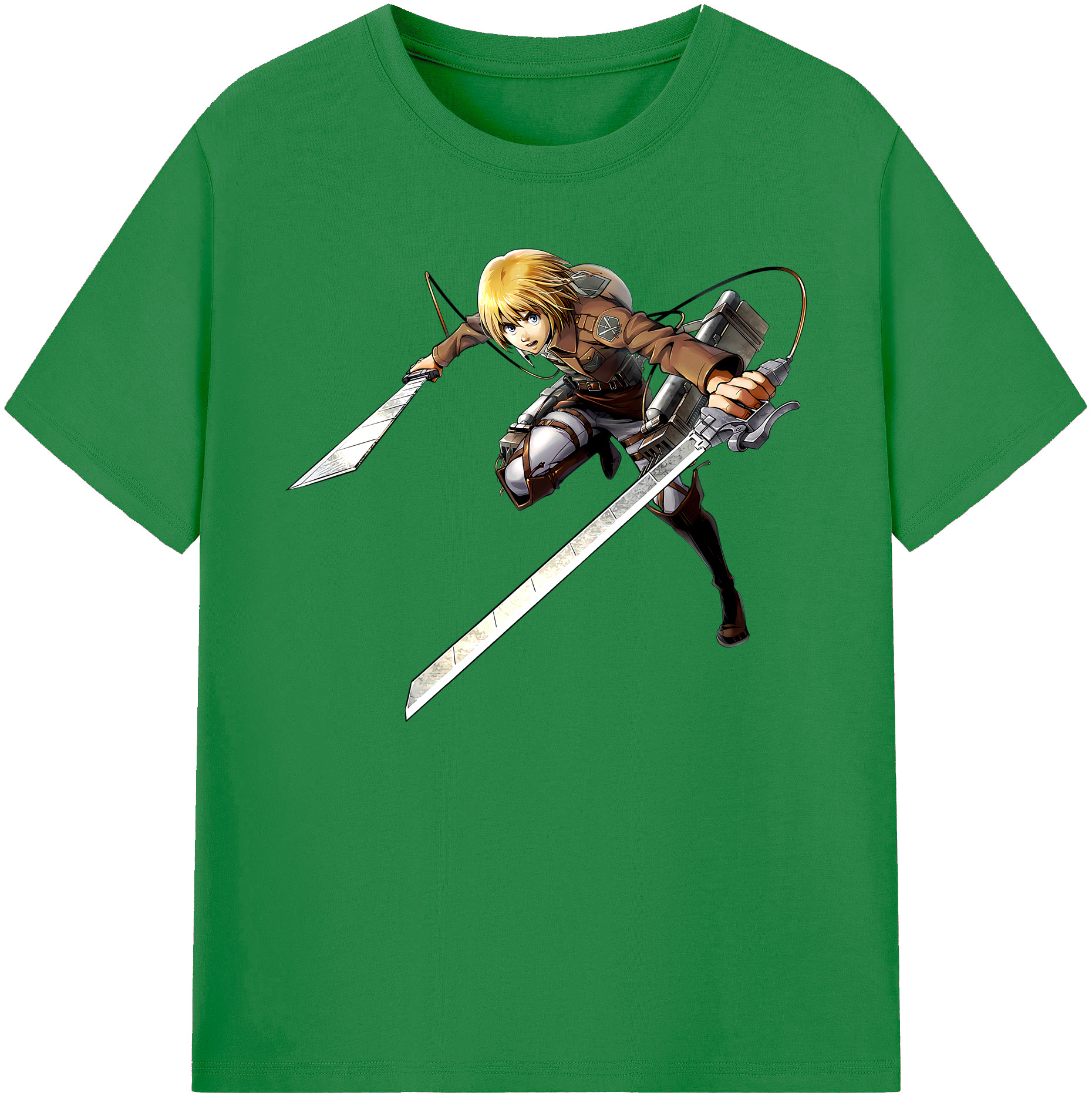 （画像用） 進撃の巨人 アルミン·アルレルト Attack on Titan Armin Arlert 綿100％ メンズ半袖Tシャツ｜肌触りやわらか＆通気性