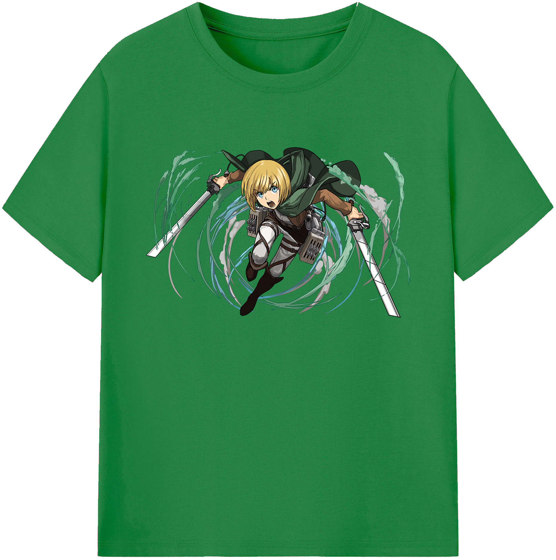 （画像用） 進撃の巨人 アルミン·アルレルト Attack on Titan Armin Arlert 綿100％ メンズ半袖Tシャツ｜肌触りやわらか＆通気性