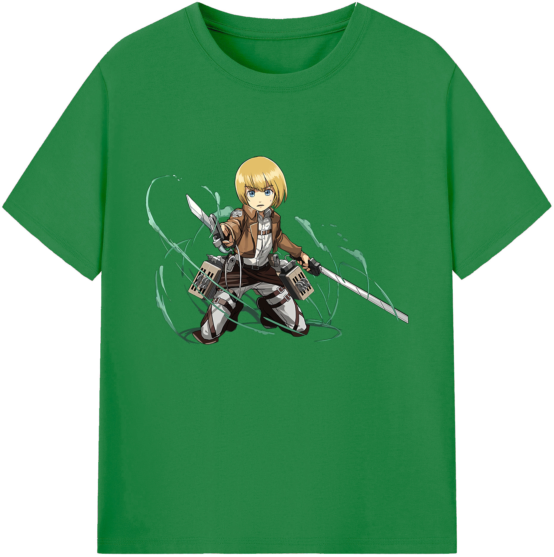 （画像用） 進撃の巨人 アルミン·アルレルト Attack on Titan Armin Arlert 綿100％ メンズ半袖Tシャツ｜肌触りやわらか＆通気性