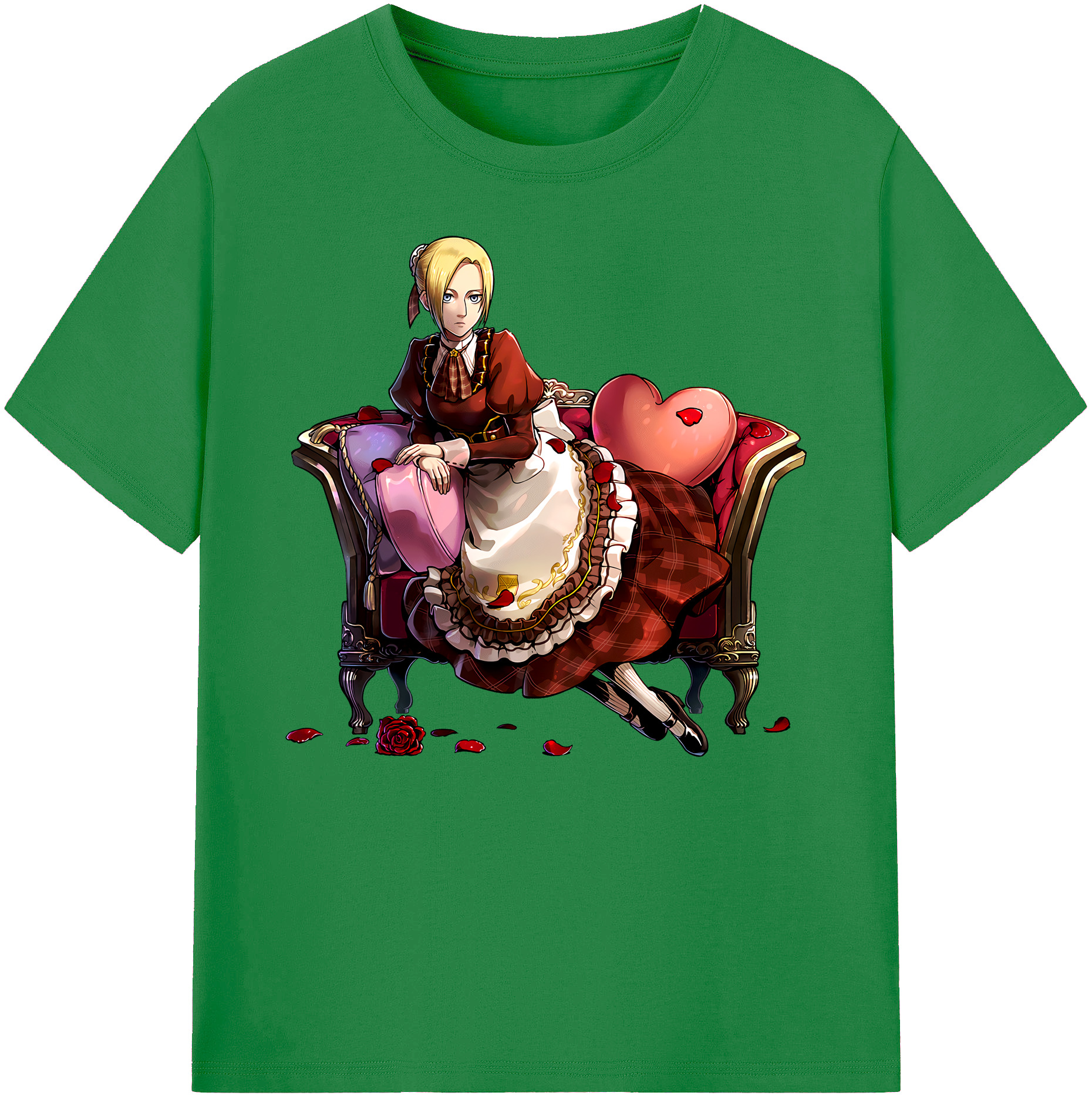 （画像用） 進撃の巨人 アニ・レオンハート Attack on Titan Annie Leonhart 綿100％ メンズ半袖Tシャツ｜肌触りやわらか＆通気性