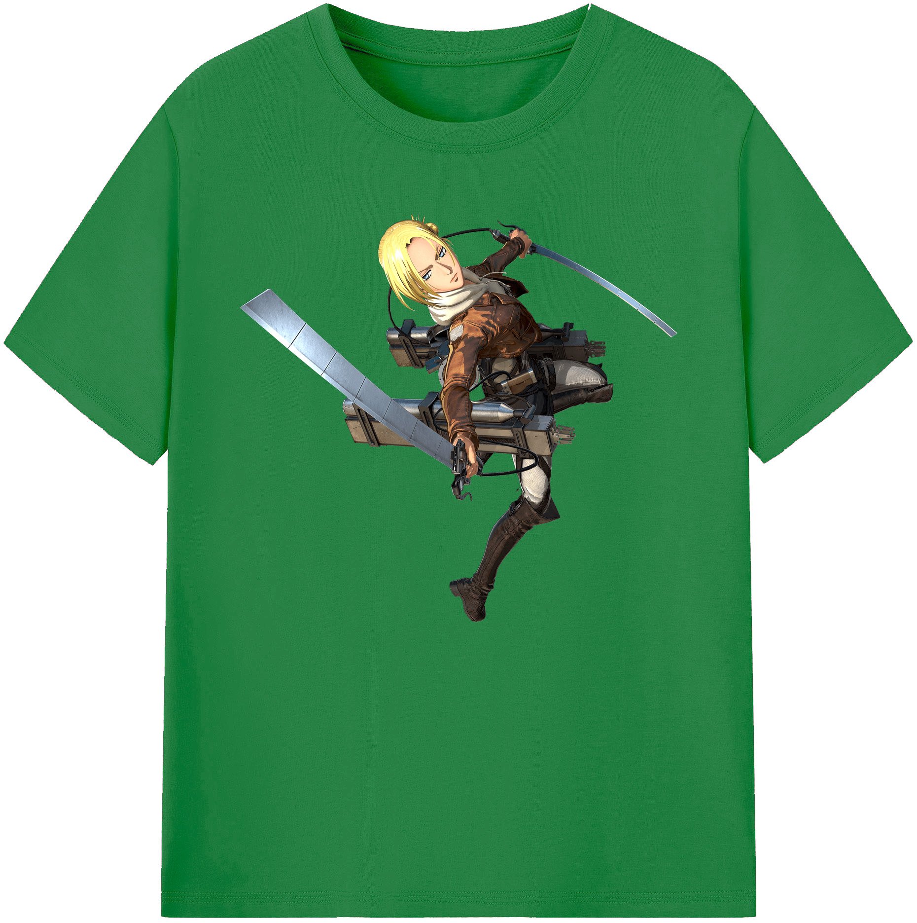 （画像用） 進撃の巨人 アニ・レオンハート Attack on Titan Annie Leonhart 綿100％ メンズ半袖Tシャツ｜肌触りやわらか＆通気性