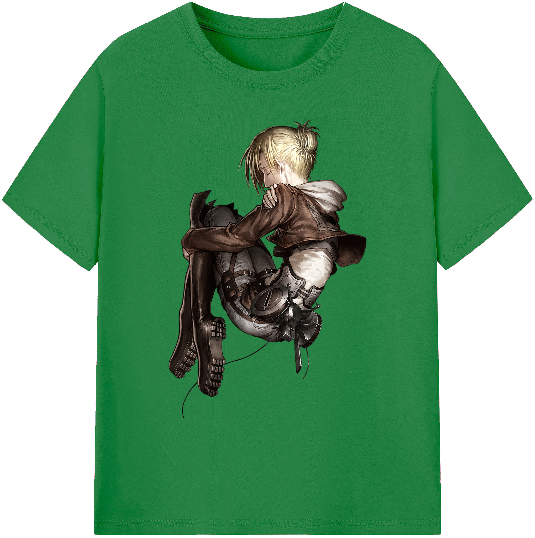 （画像用） 進撃の巨人 アニ・レオンハート Attack on Titan Annie Leonhart 綿100％ メンズ半袖Tシャツ｜肌触りやわらか＆通気性