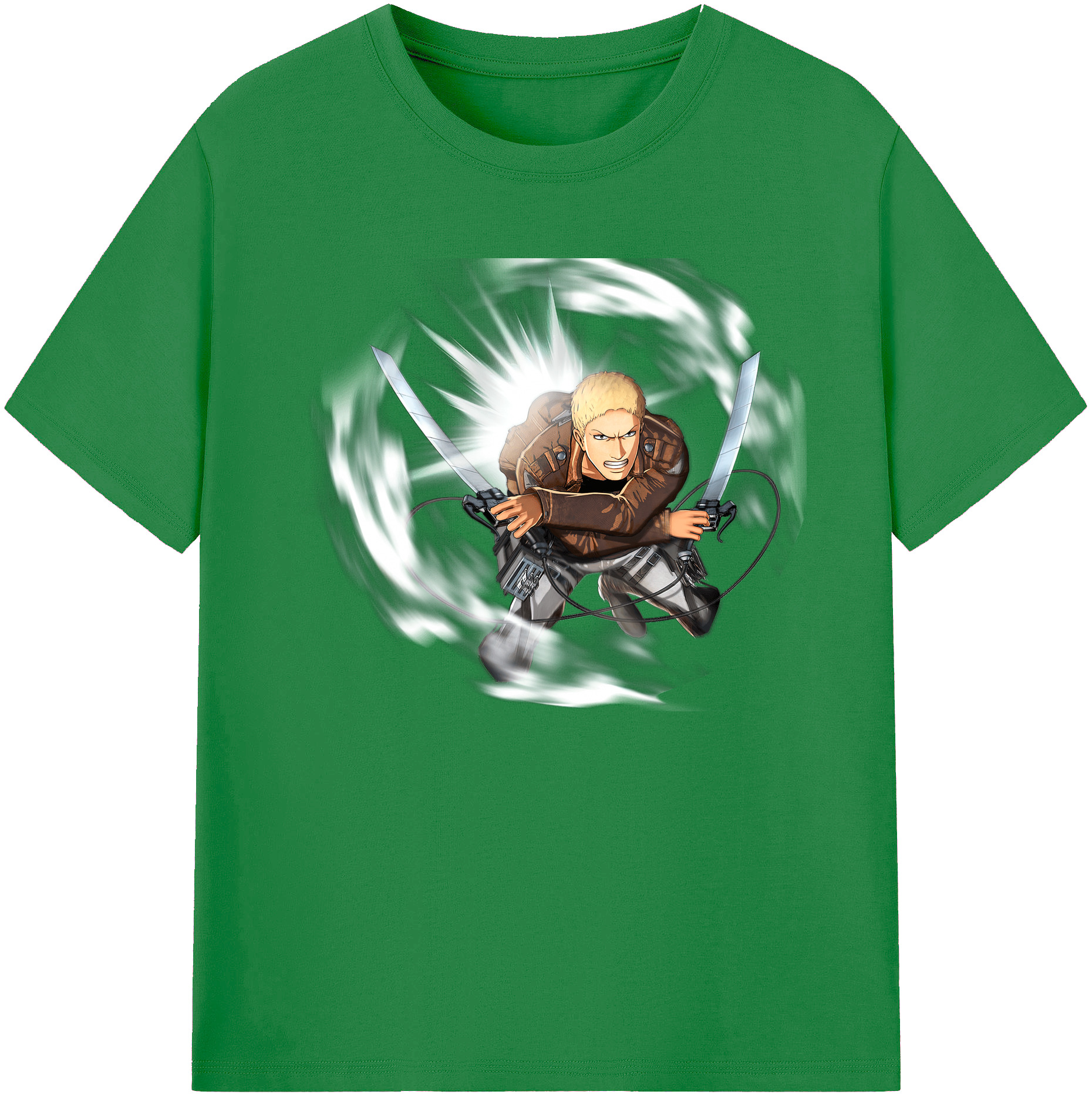 （画像用） 進撃の巨人 ライナー・ブラウン Attack on Titan Reiner Braun 綿100％ メンズ半袖Tシャツ｜肌触りやわらか＆通気性