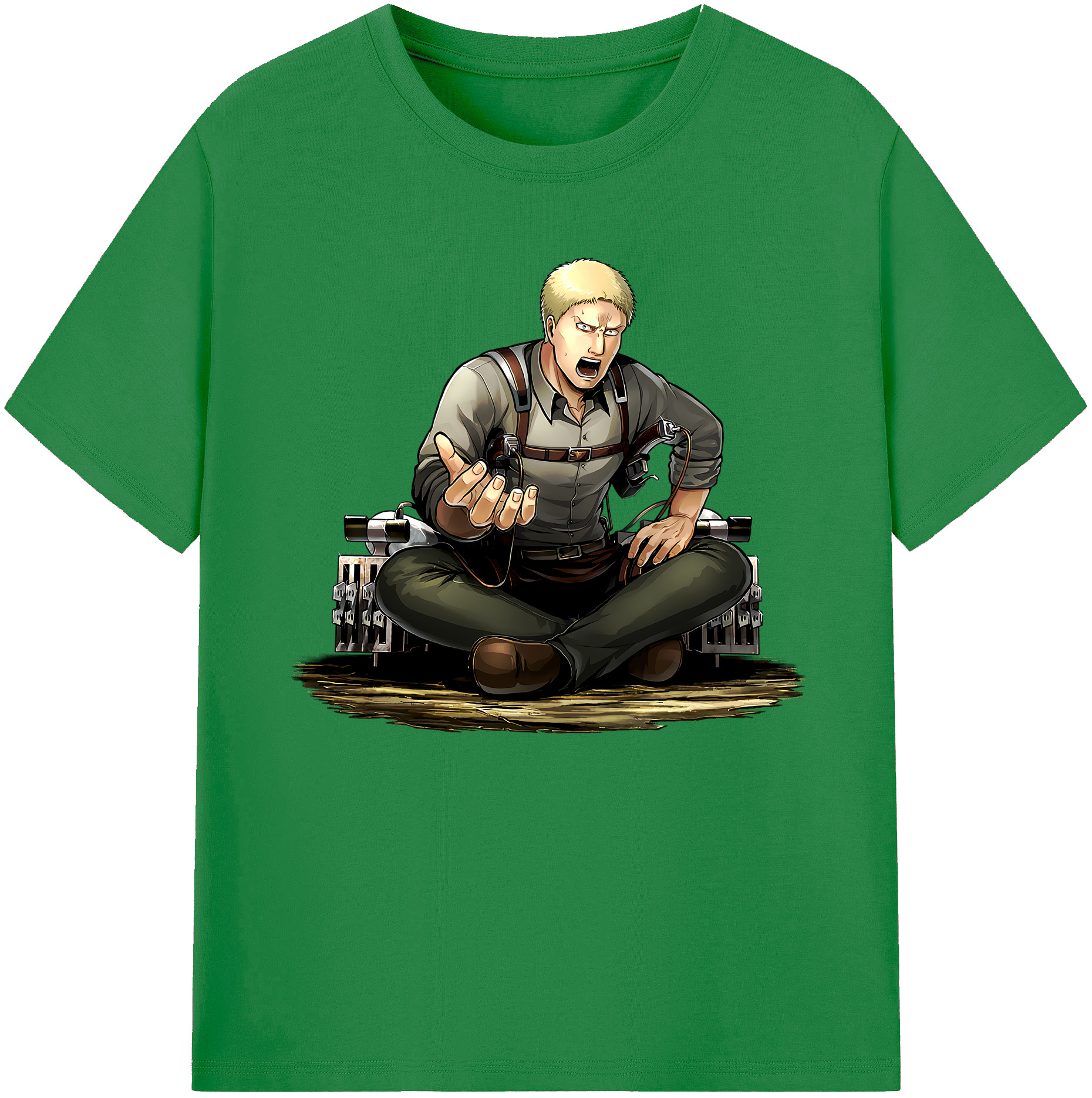 （画像用） 進撃の巨人 ライナー・ブラウン Attack on Titan Reiner Braun 綿100％ メンズ半袖Tシャツ｜肌触りやわらか＆通気性