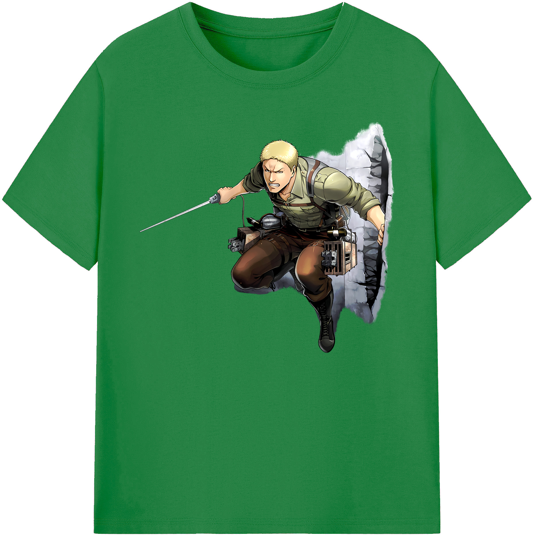 （画像用） 進撃の巨人 ライナー・ブラウン Attack on Titan Reiner Braun 綿100％ メンズ半袖Tシャツ｜肌触りやわらか＆通気性