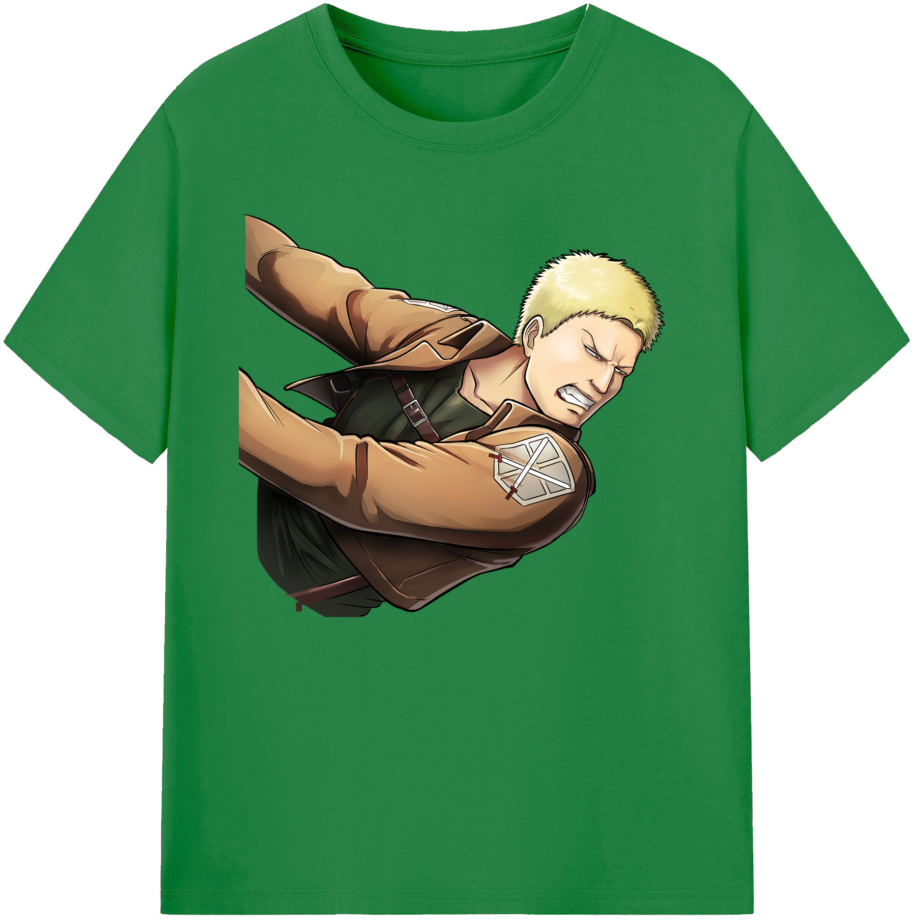 （画像用） 進撃の巨人 ライナー・ブラウン Attack on Titan Reiner Braun 綿100％ メンズ半袖Tシャツ｜肌触りやわらか＆通気性