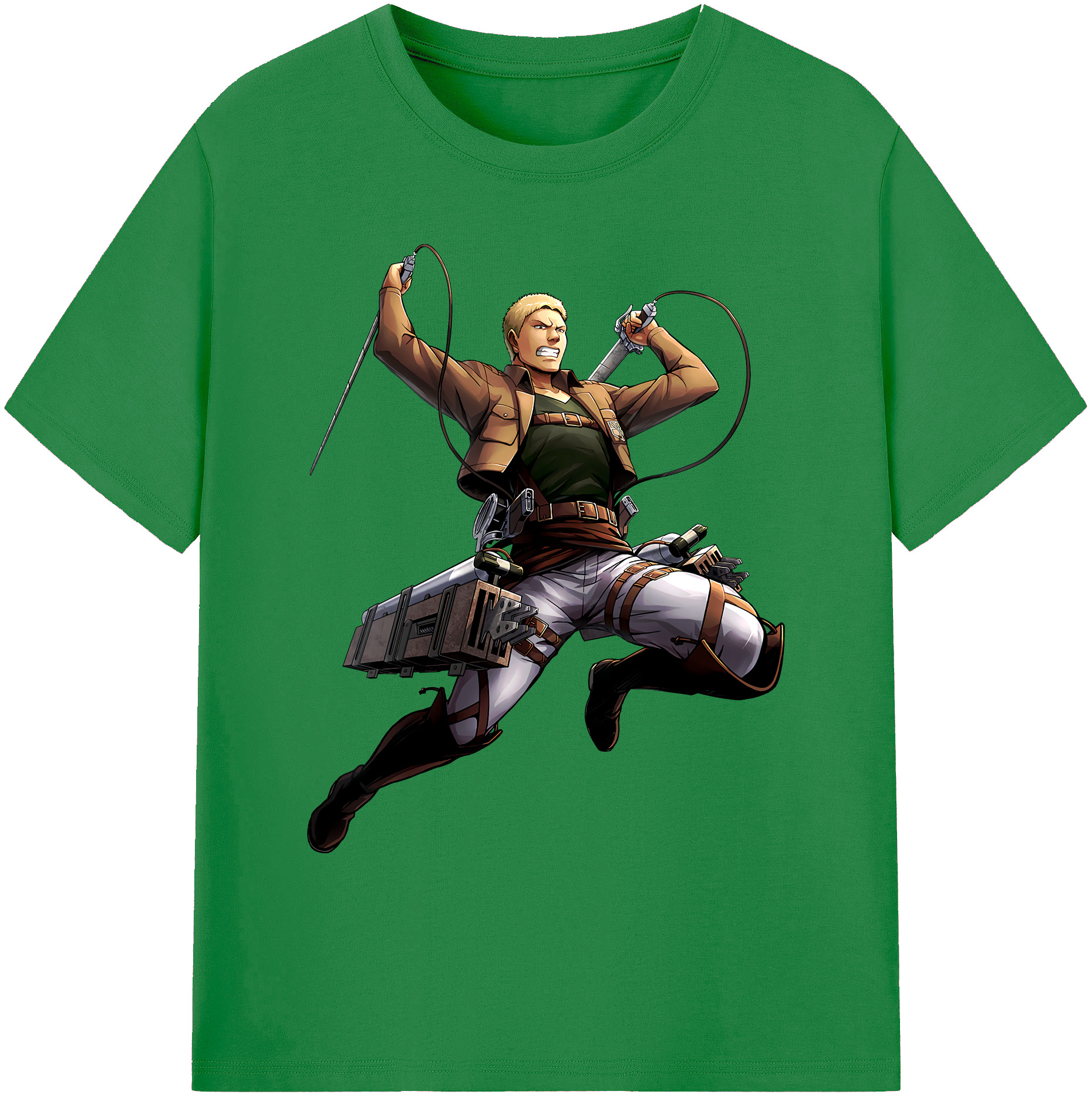 （画像用） 進撃の巨人 ライナー・ブラウン Attack on Titan Reiner Braun 綿100％ メンズ半袖Tシャツ｜肌触りやわらか＆通気性