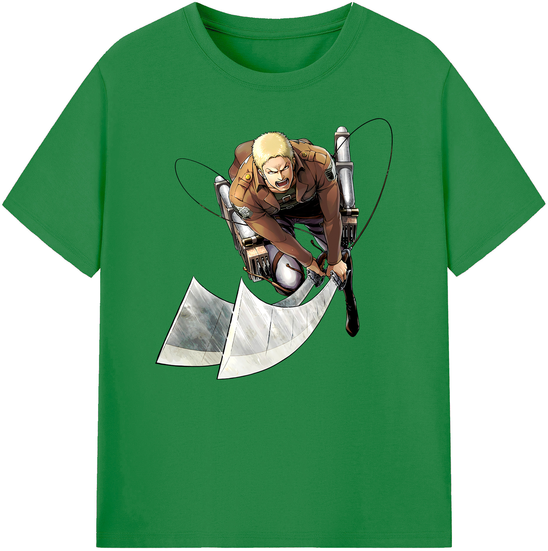 （画像用） 進撃の巨人 ライナー・ブラウン Attack on Titan Reiner Braun 綿100％ メンズ半袖Tシャツ｜肌触りやわらか＆通気性