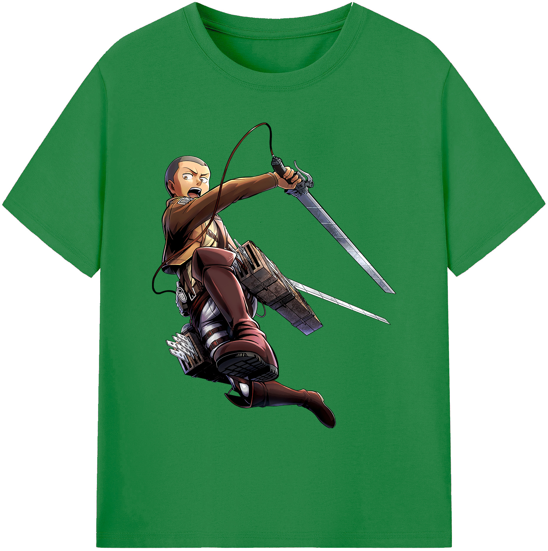 （画像用） 進撃の巨人 コニー·スプリンガー Attack on Titan Connie Springer 綿100％ メンズ半袖Tシャツ｜肌触りやわらか＆通気性