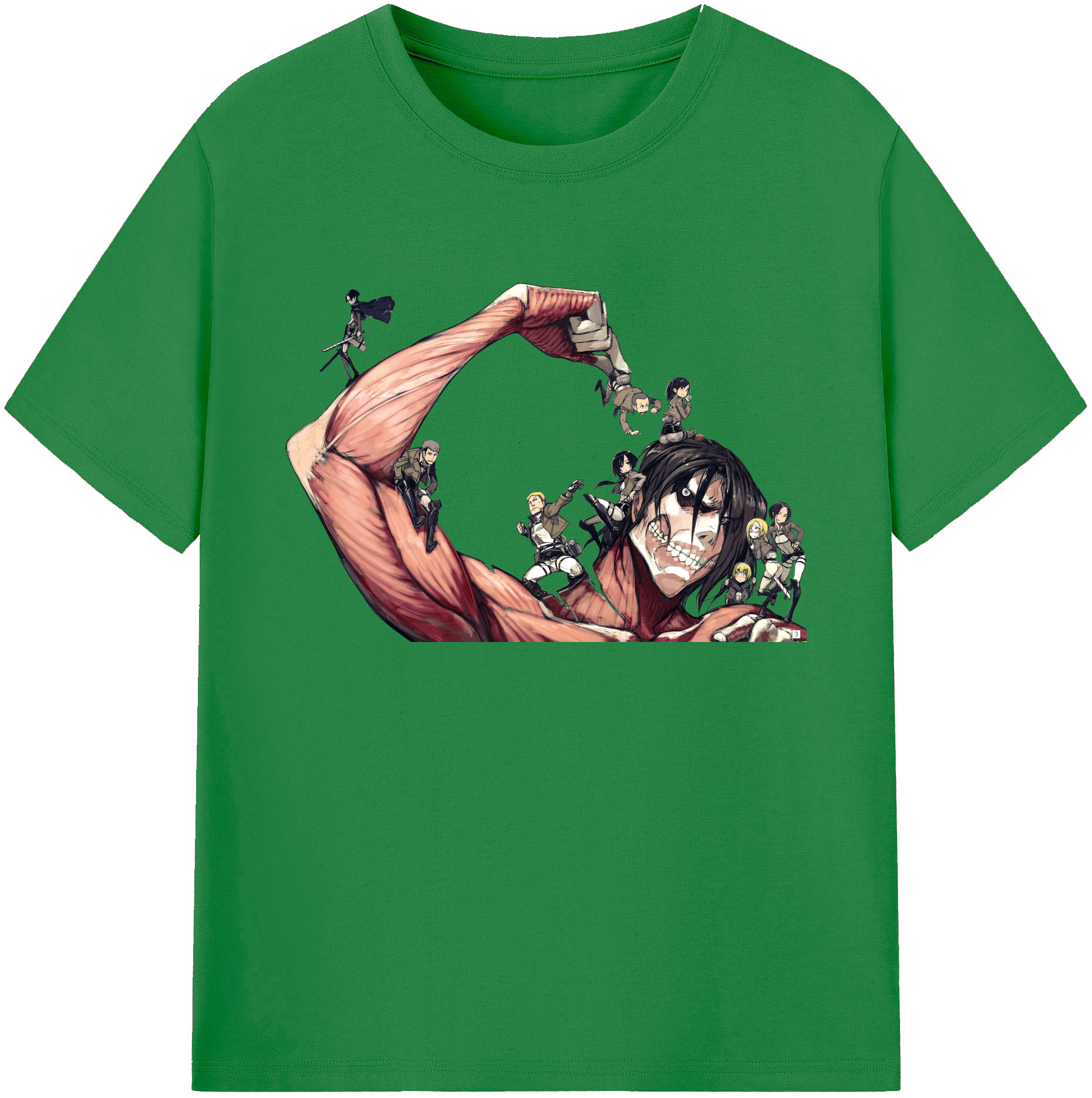 （画像用） 進撃の巨人 Attack on Titan 綿100％ メンズ半袖Tシャツ｜肌触りやわらか＆通気性