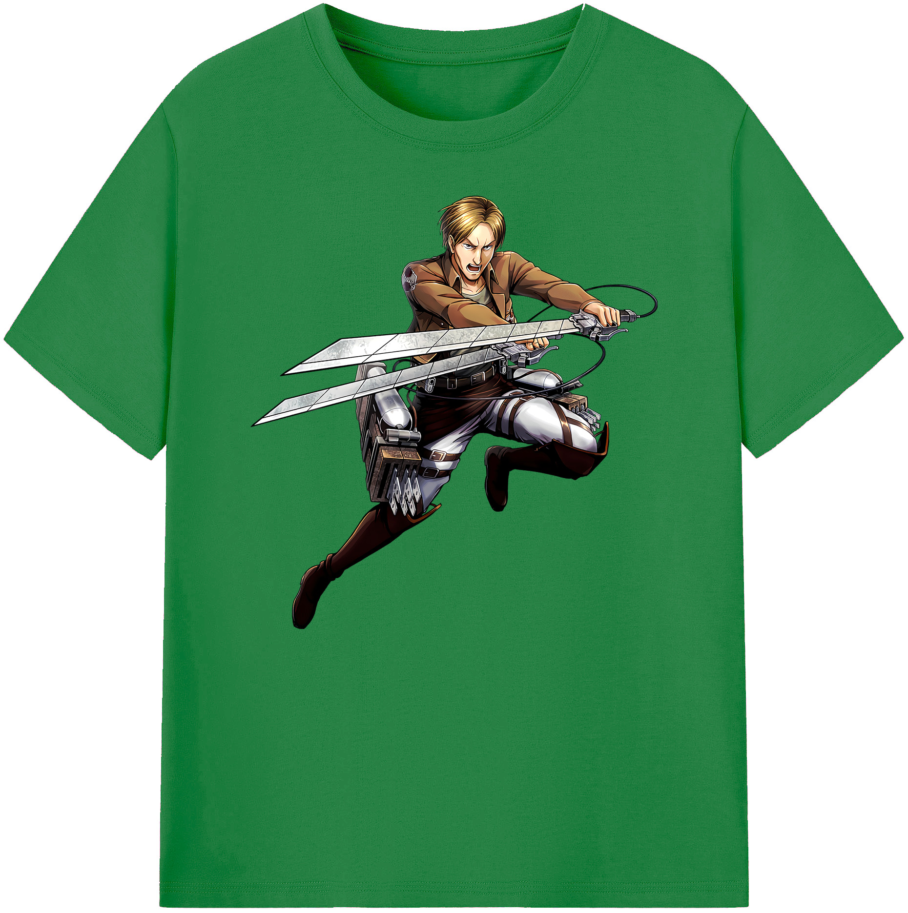 （画像用） 進撃の巨人 Attack on Titan 綿100％ メンズ半袖Tシャツ｜肌触りやわらか＆通気性