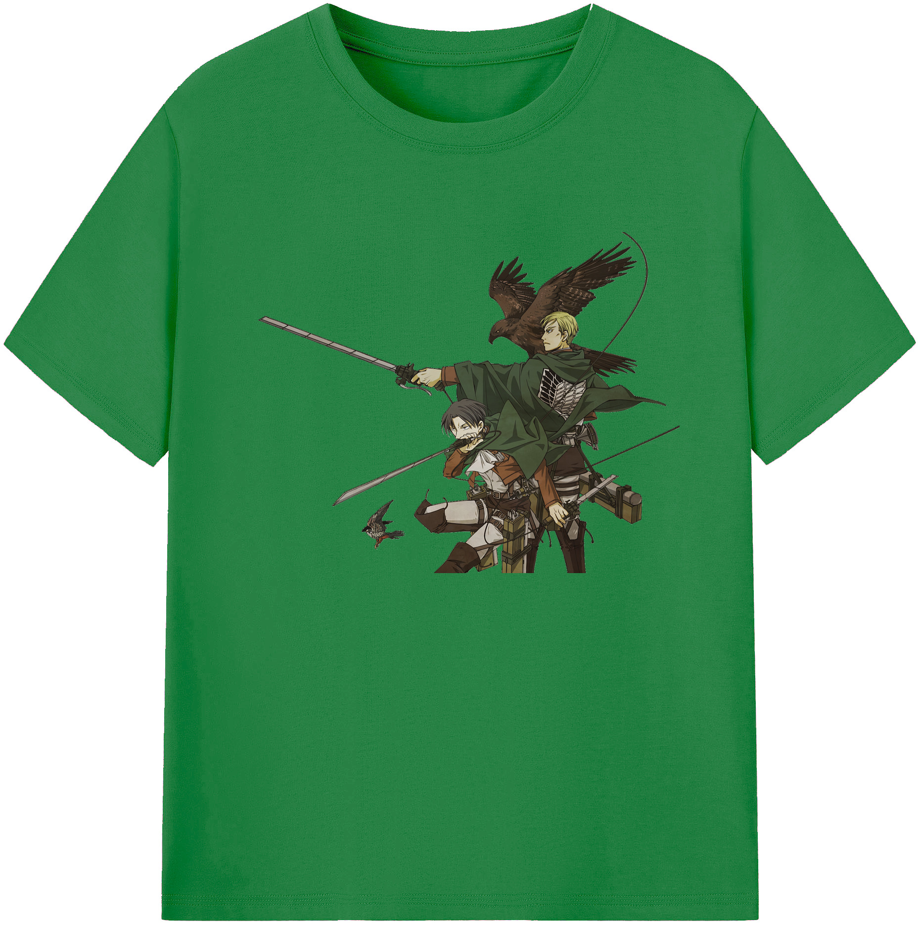 （画像用） 進撃の巨人 Attack on Titan 綿100％ メンズ半袖Tシャツ｜肌触りやわらか＆通気性