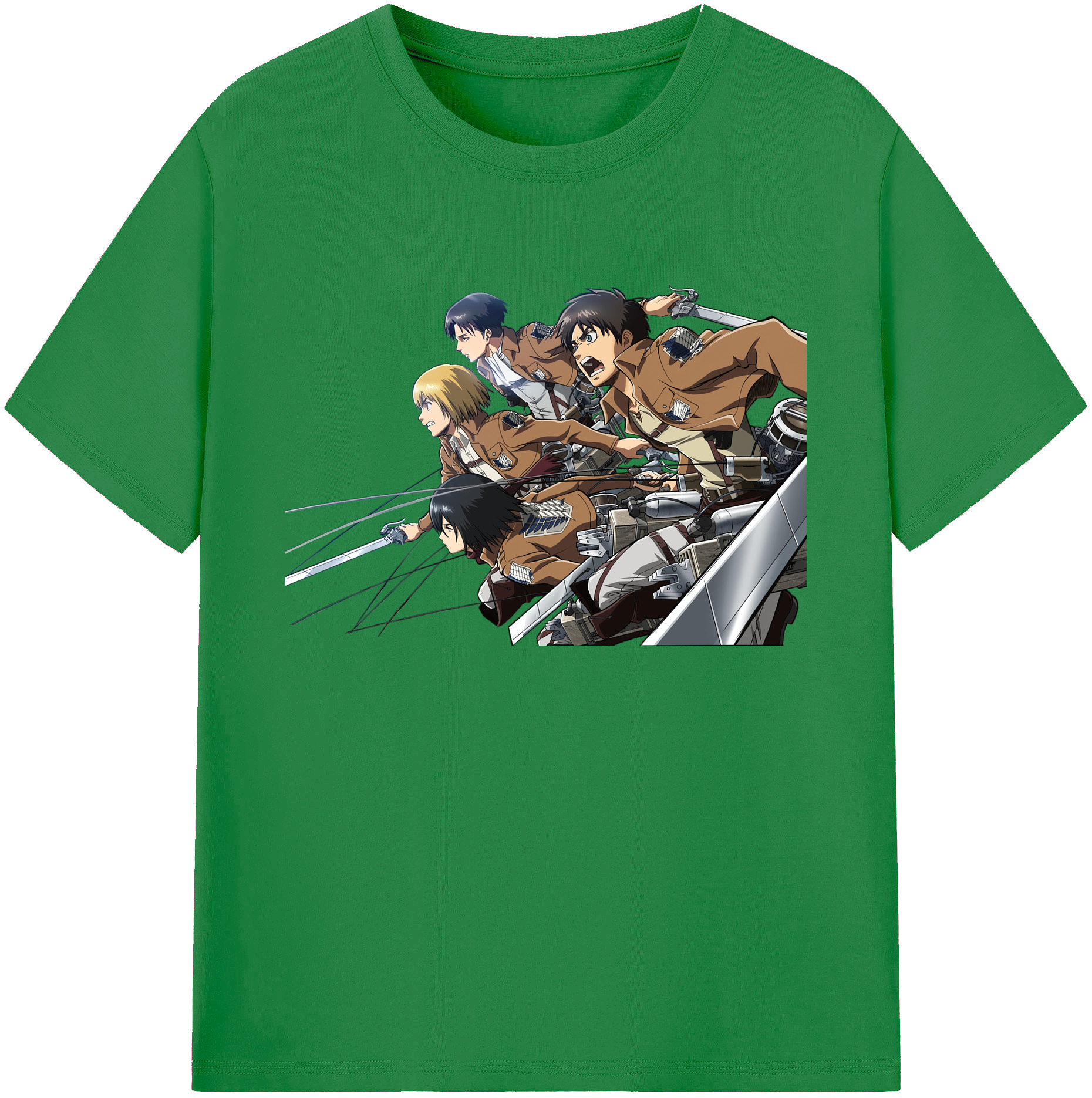 （画像用） 進撃の巨人 Attack on Titan 綿100％ メンズ半袖Tシャツ｜肌触りやわらか＆通気性