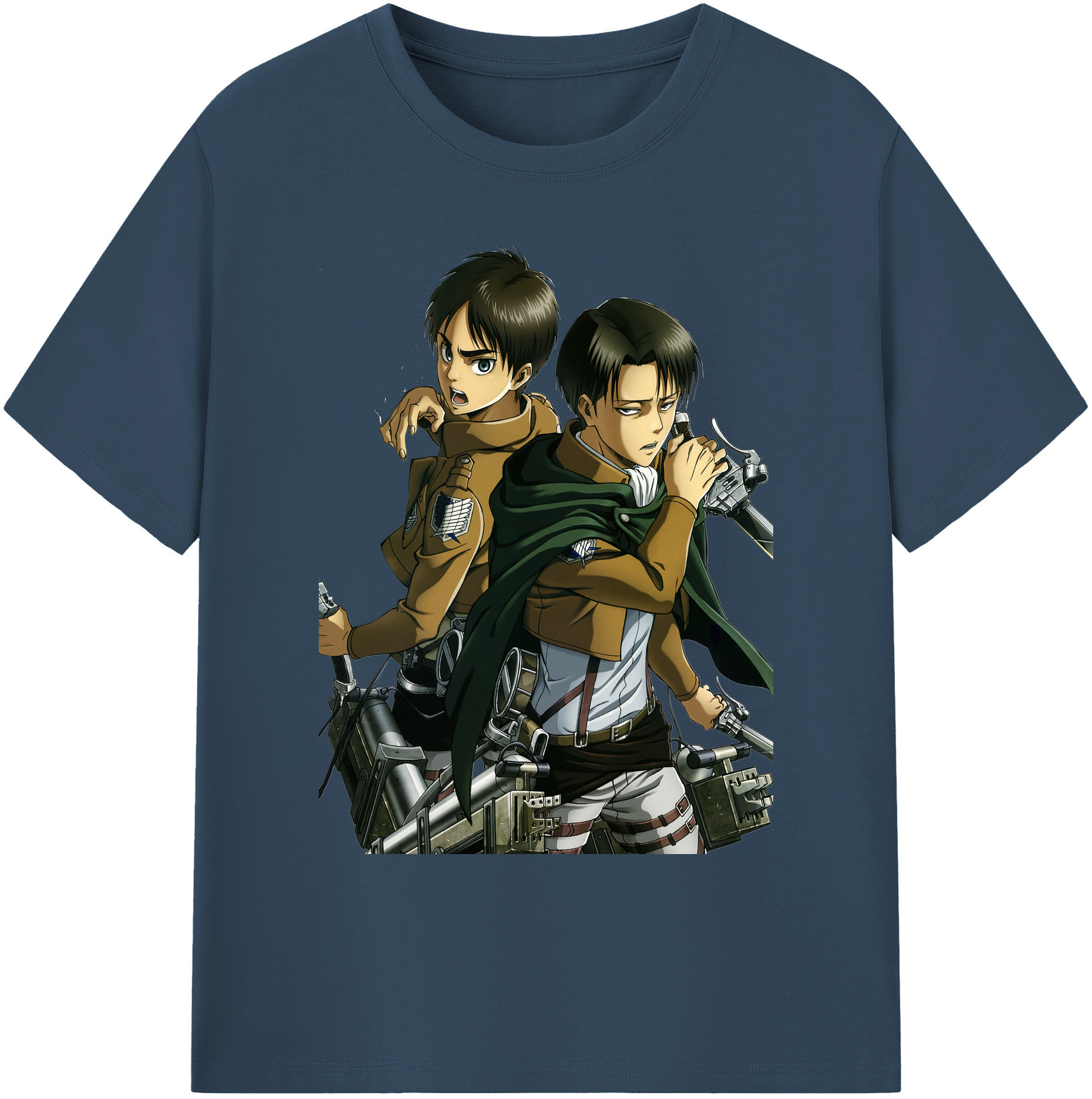 （画像用） 進撃の巨人 リヴァイ·アッカーマン Attack on Titan Levi Ackerman 綿100％ メンズ半袖Tシャツ｜肌触りやわらか＆通気性