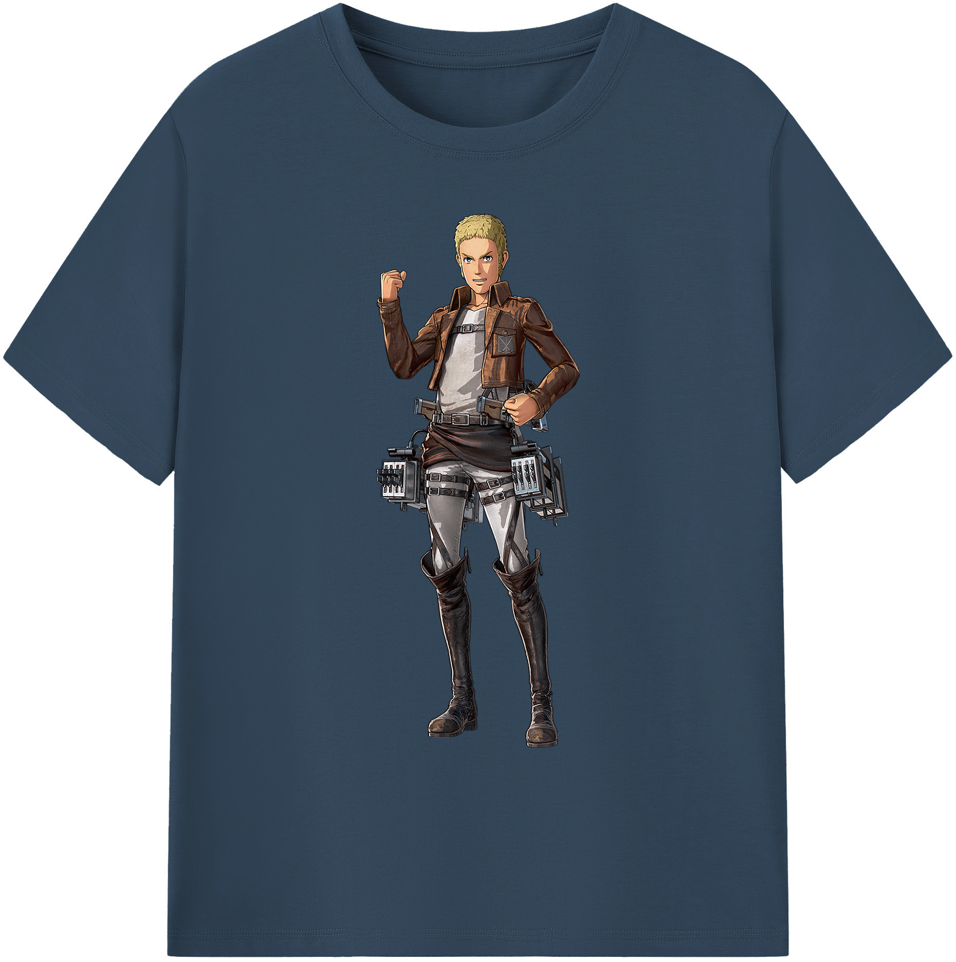 （画像用） 進撃の巨人 ライナー・ブラウン Attack on Titan Reiner Braun 綿100％ メンズ半袖Tシャツ｜肌触りやわらか＆通気性