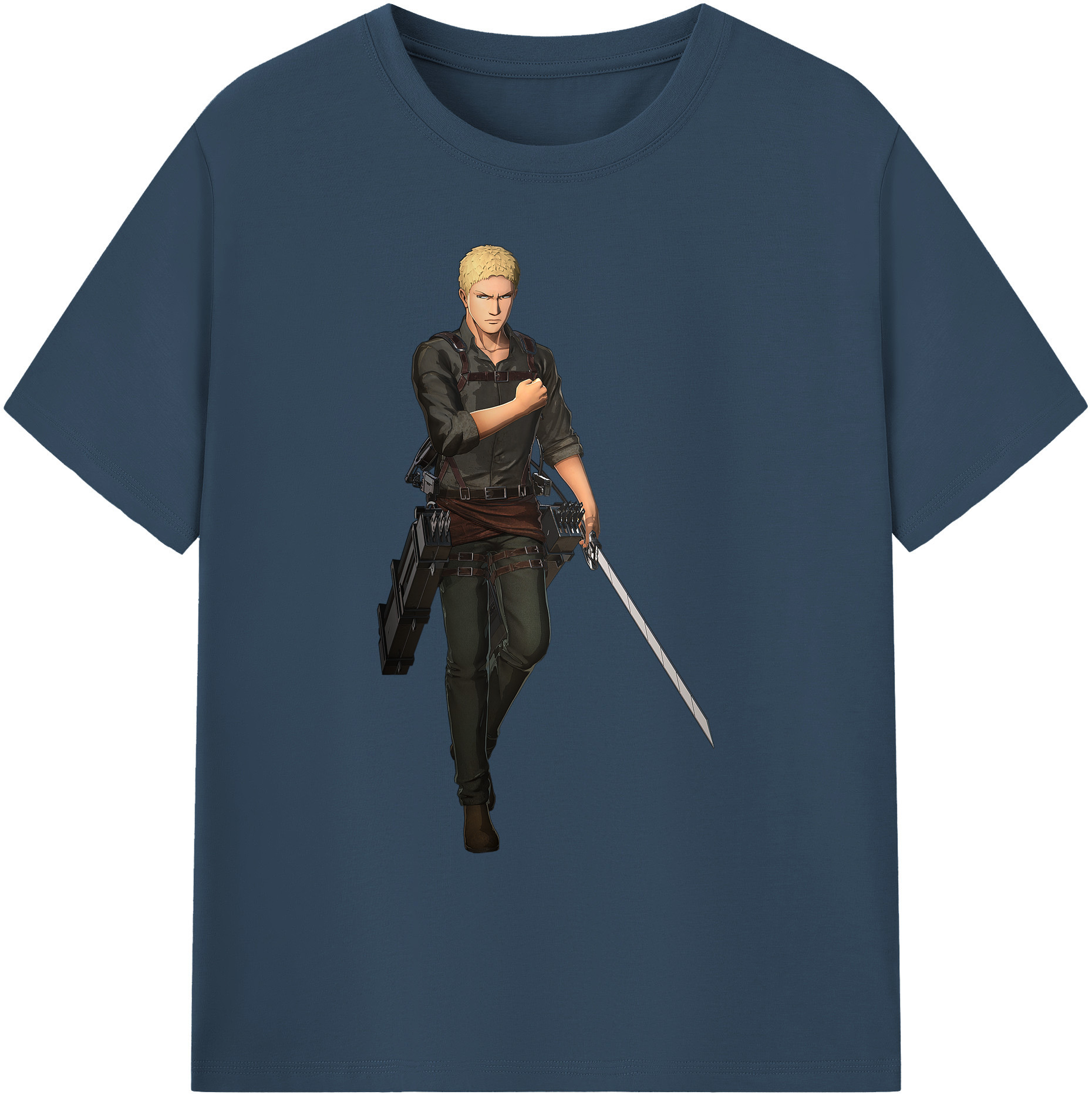 （画像用） 進撃の巨人 ライナー・ブラウン Attack on Titan Reiner Braun 綿100％ メンズ半袖Tシャツ｜肌触りやわらか＆通気性