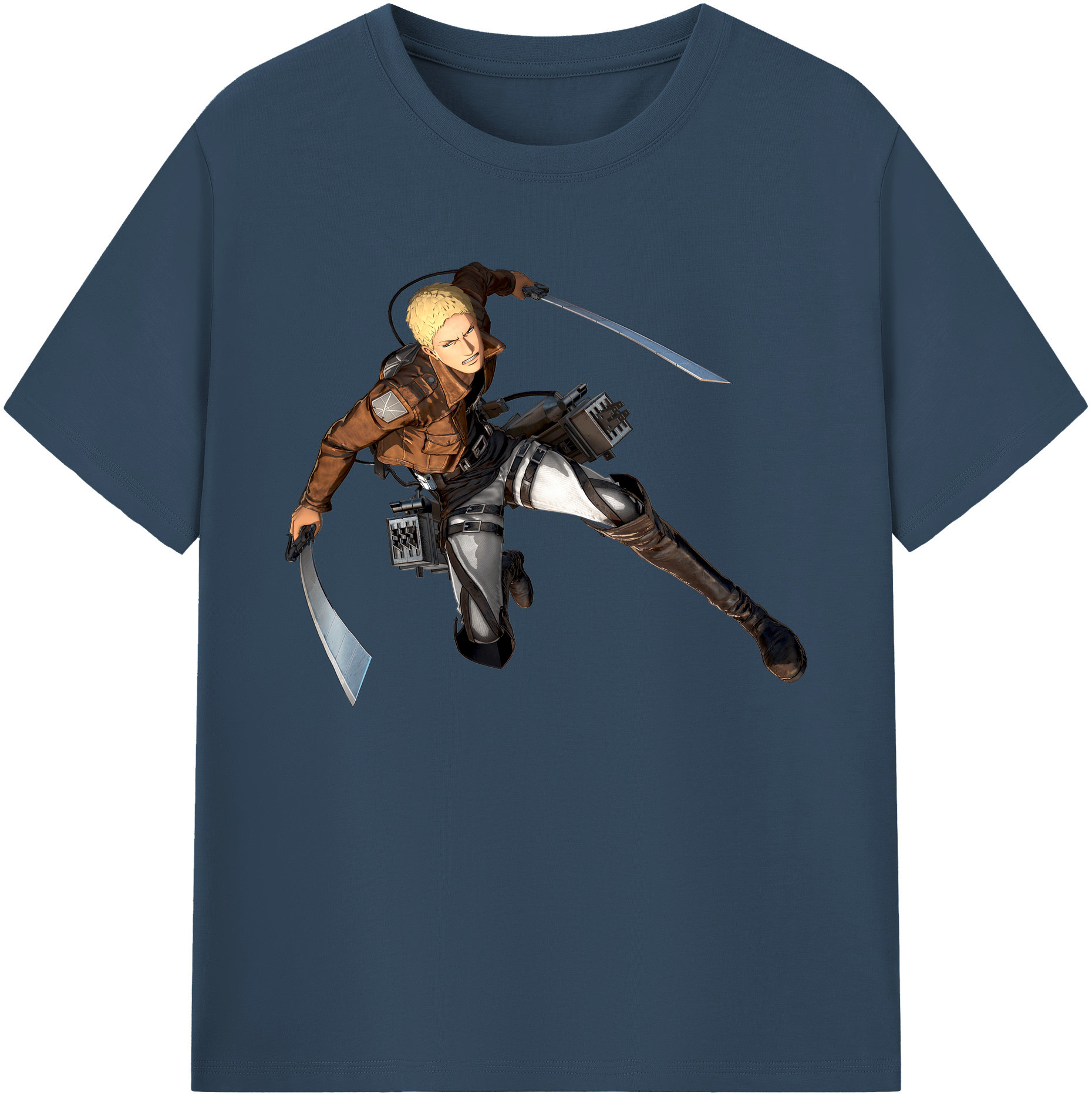 （画像用） 進撃の巨人 ライナー・ブラウン Attack on Titan Reiner Braun 綿100％ メンズ半袖Tシャツ｜肌触りやわらか＆通気性