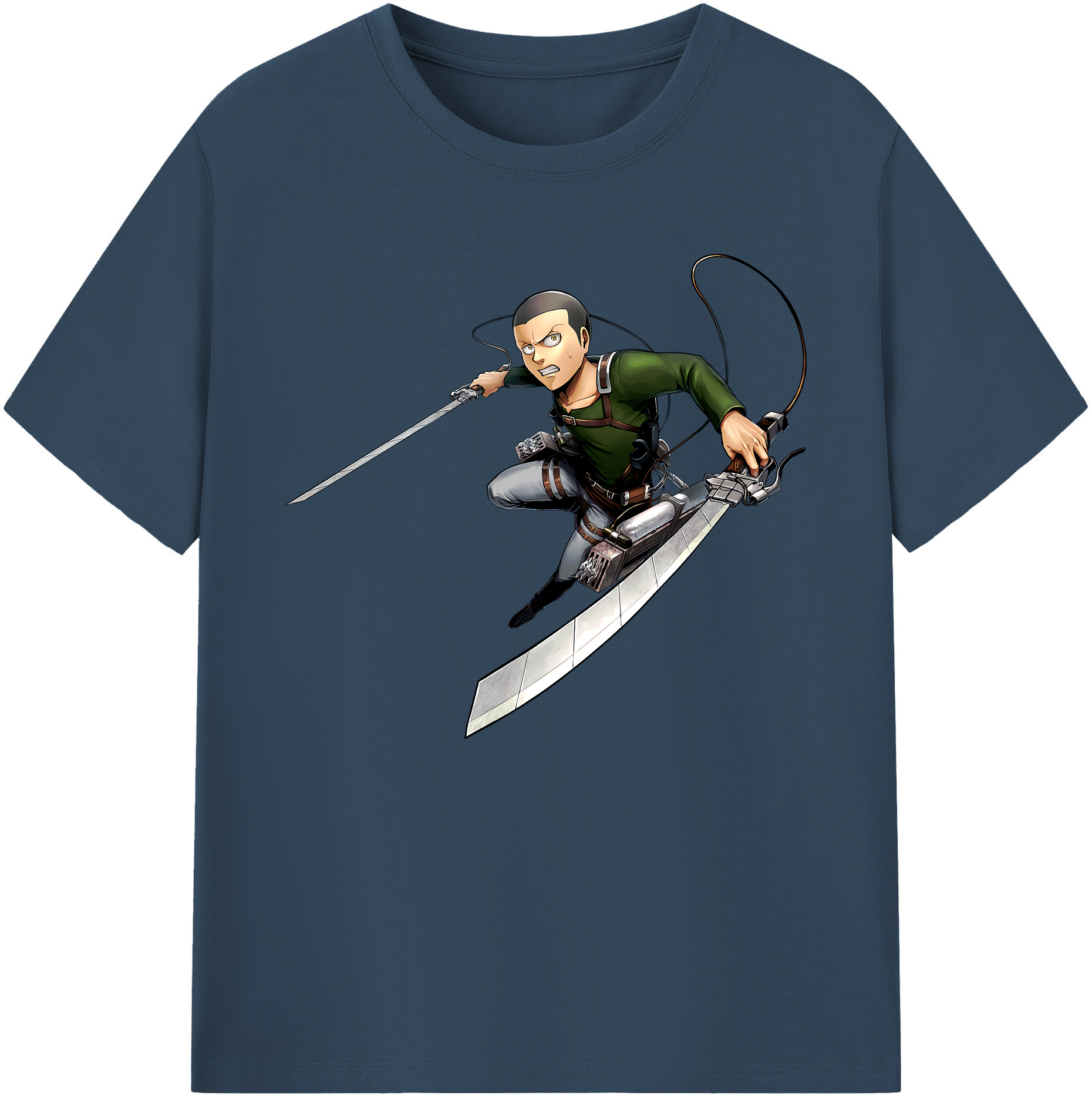 （画像用） 進撃の巨人 コニー·スプリンガー Attack on Titan Connie Springer 綿100％ メンズ半袖Tシャツ｜肌触りやわらか＆通気性