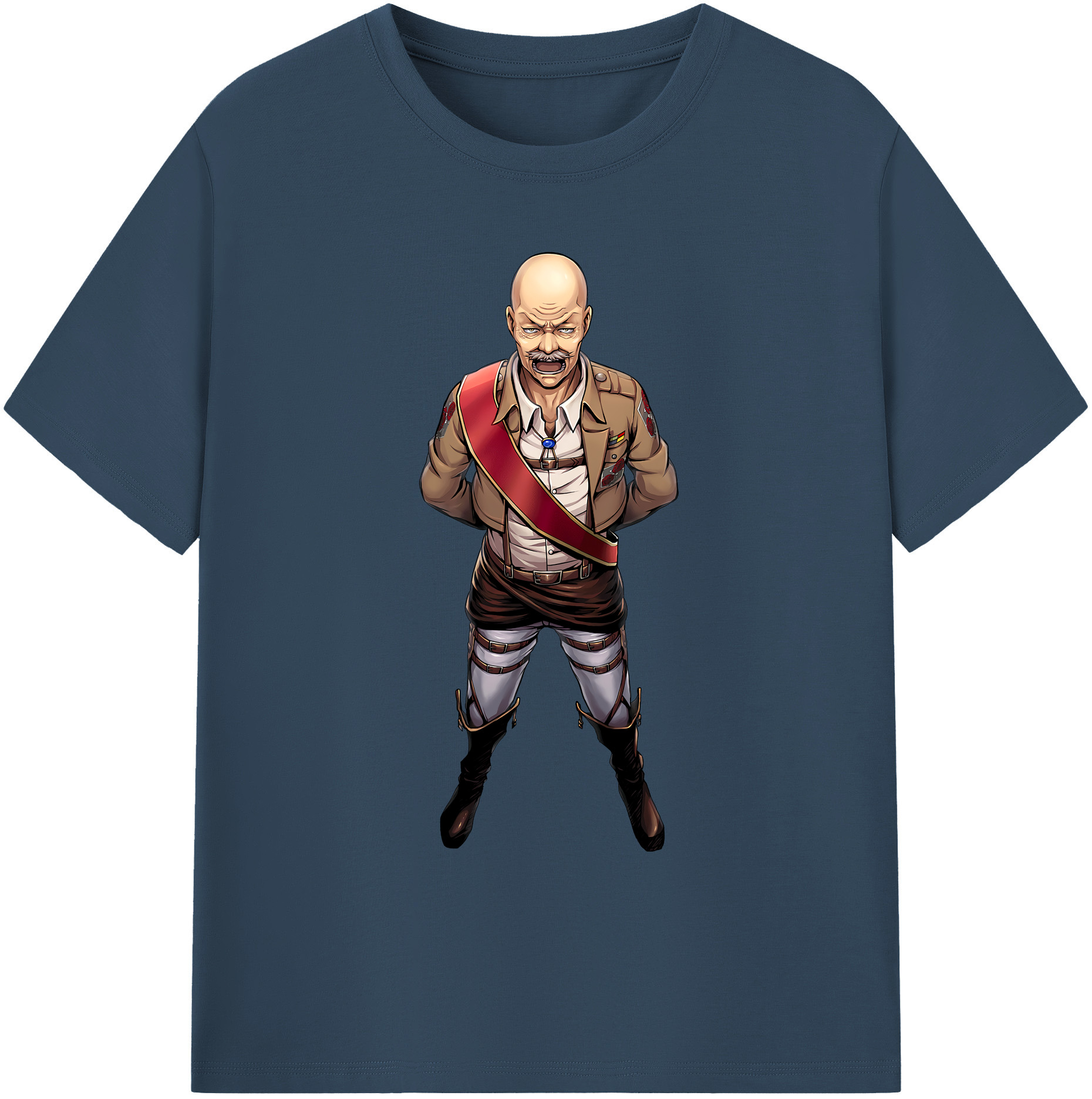 （画像用） 進撃の巨人 ドット·ピクシス Attack on Titan Dot Pixis 綿100％ メンズ半袖Tシャツ｜肌触りやわらか＆通気性