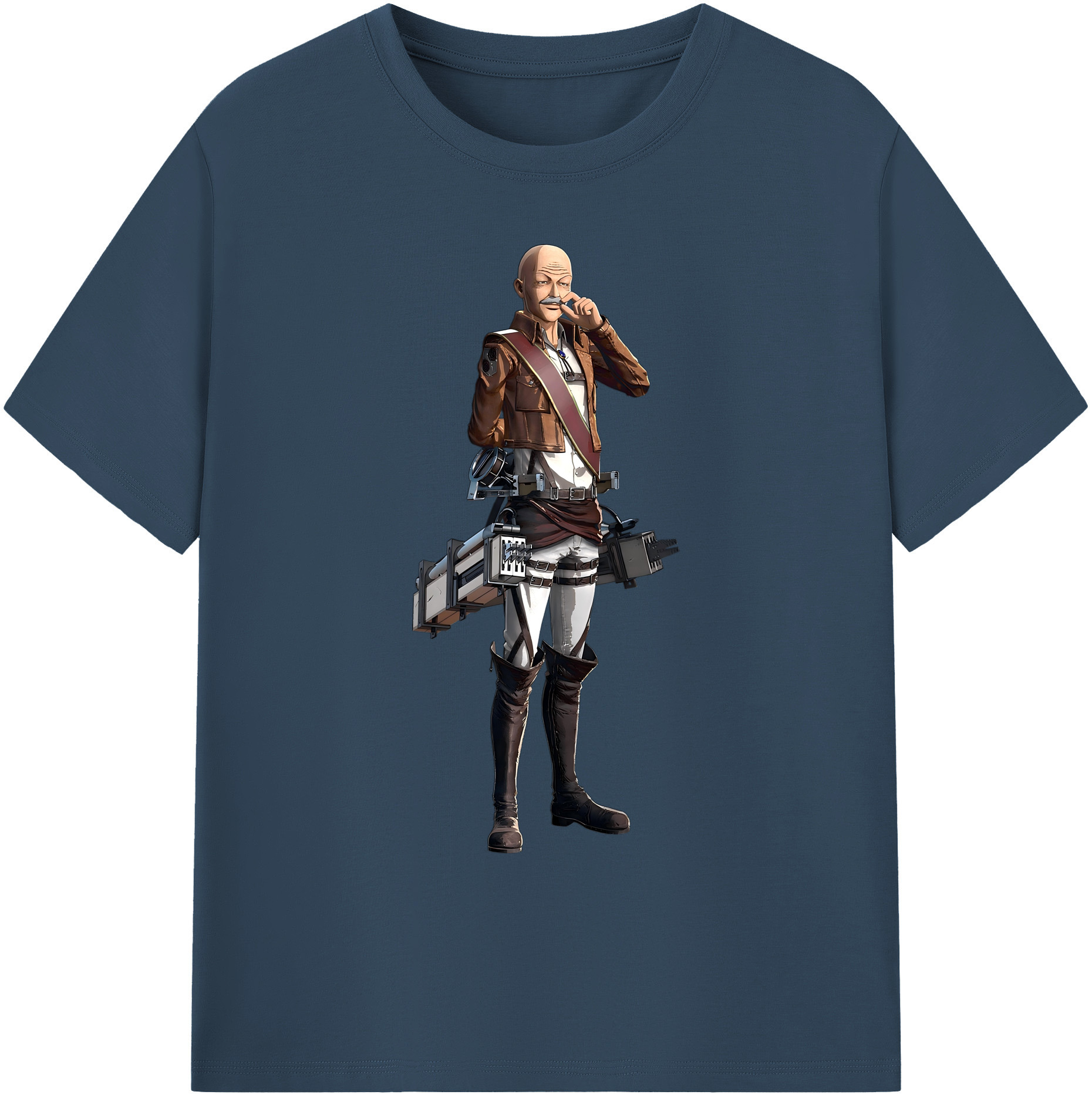 （画像用） 進撃の巨人 ドット·ピクシス Attack on Titan Dot Pixis 綿100％ メンズ半袖Tシャツ｜肌触りやわらか＆通気性
