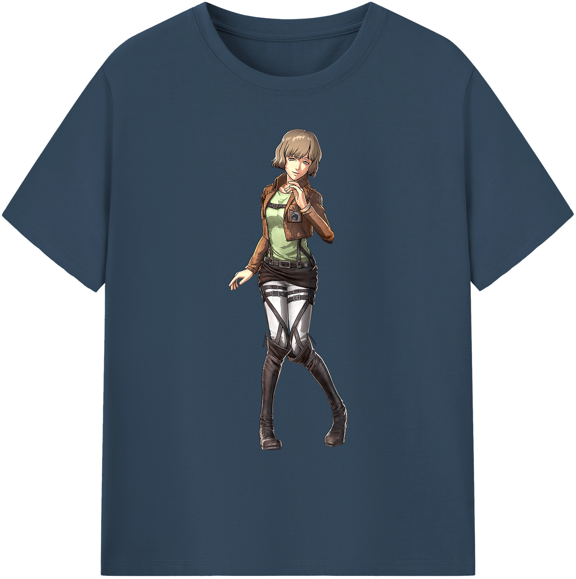 （画像用） 進撃の巨人 ヒツチ Attack on Titan Hitch 綿100％ メンズ半袖Tシャツ｜肌触りやわらか＆通気性
